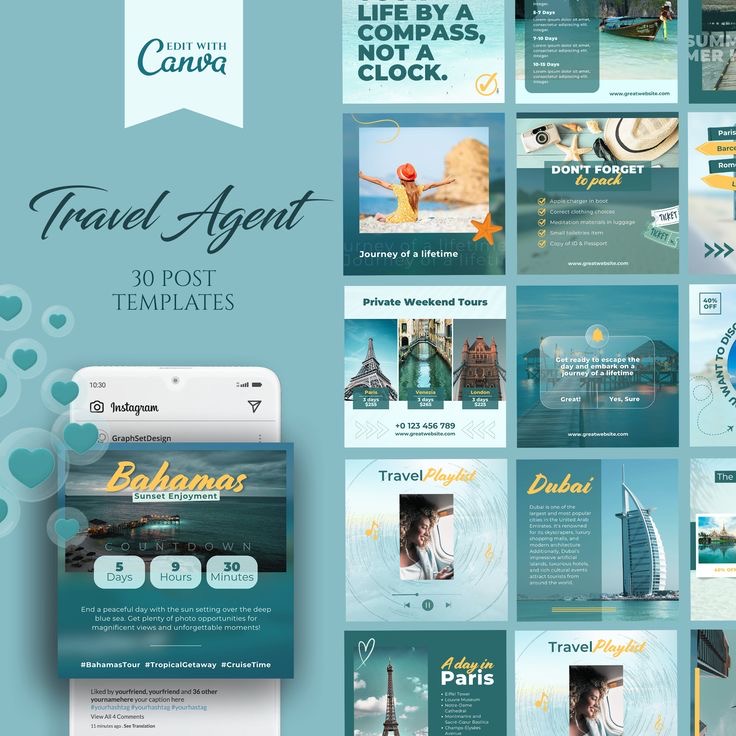 Travel Agent Post Templates
