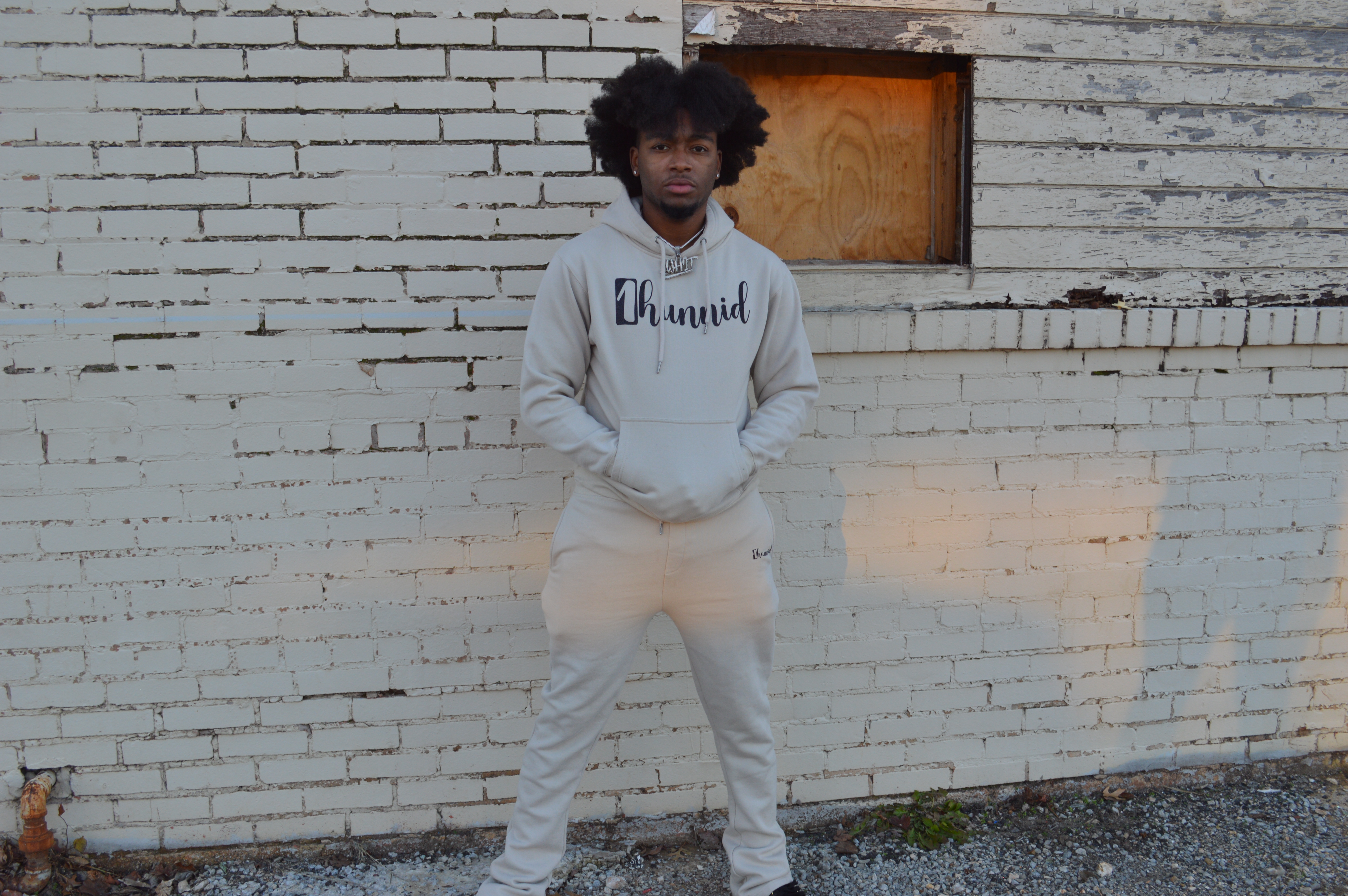 1hunnid Tan Fluorescent Hoodie 