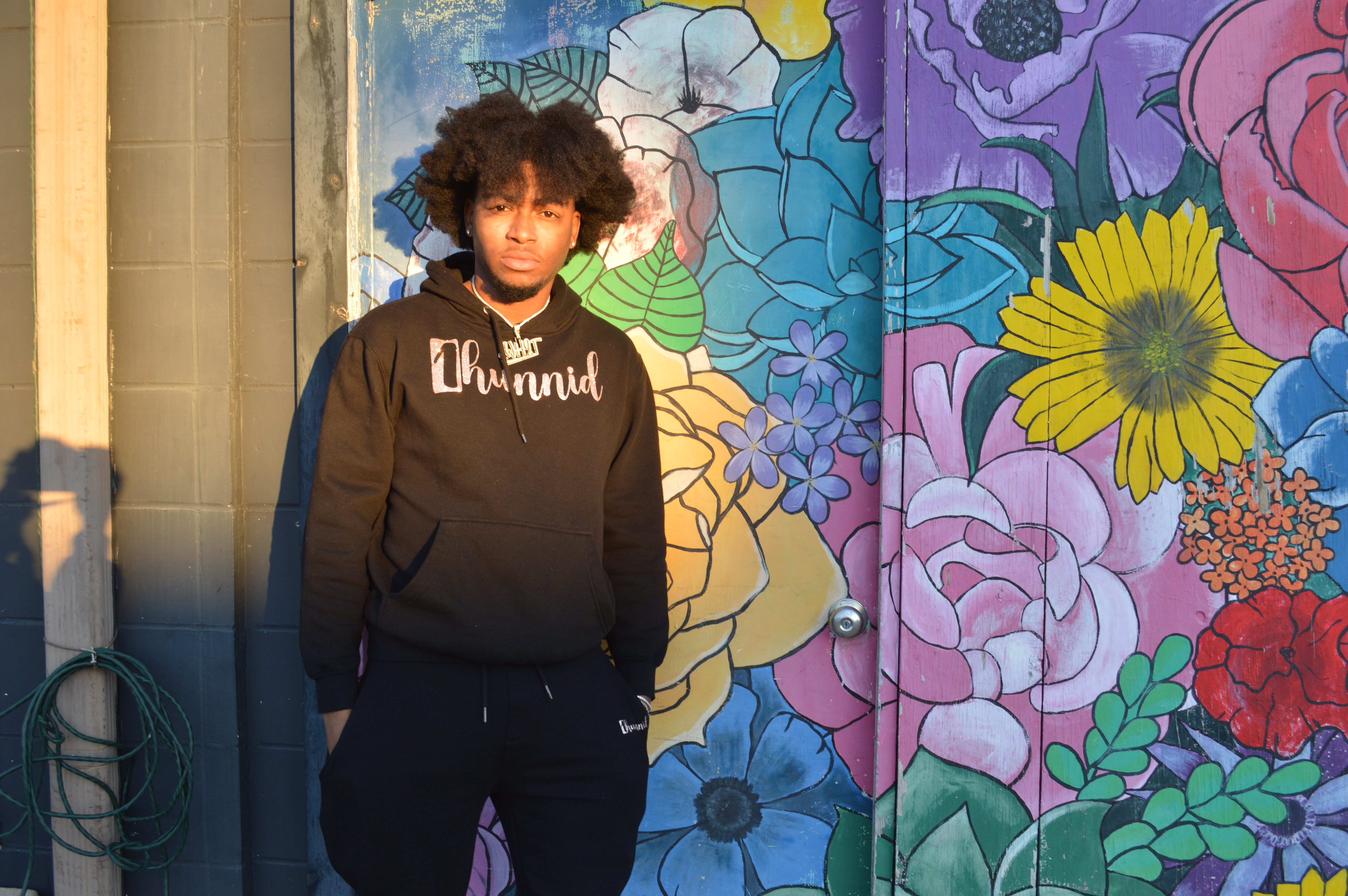 1hunnid Black Fluorescent Hoodie  