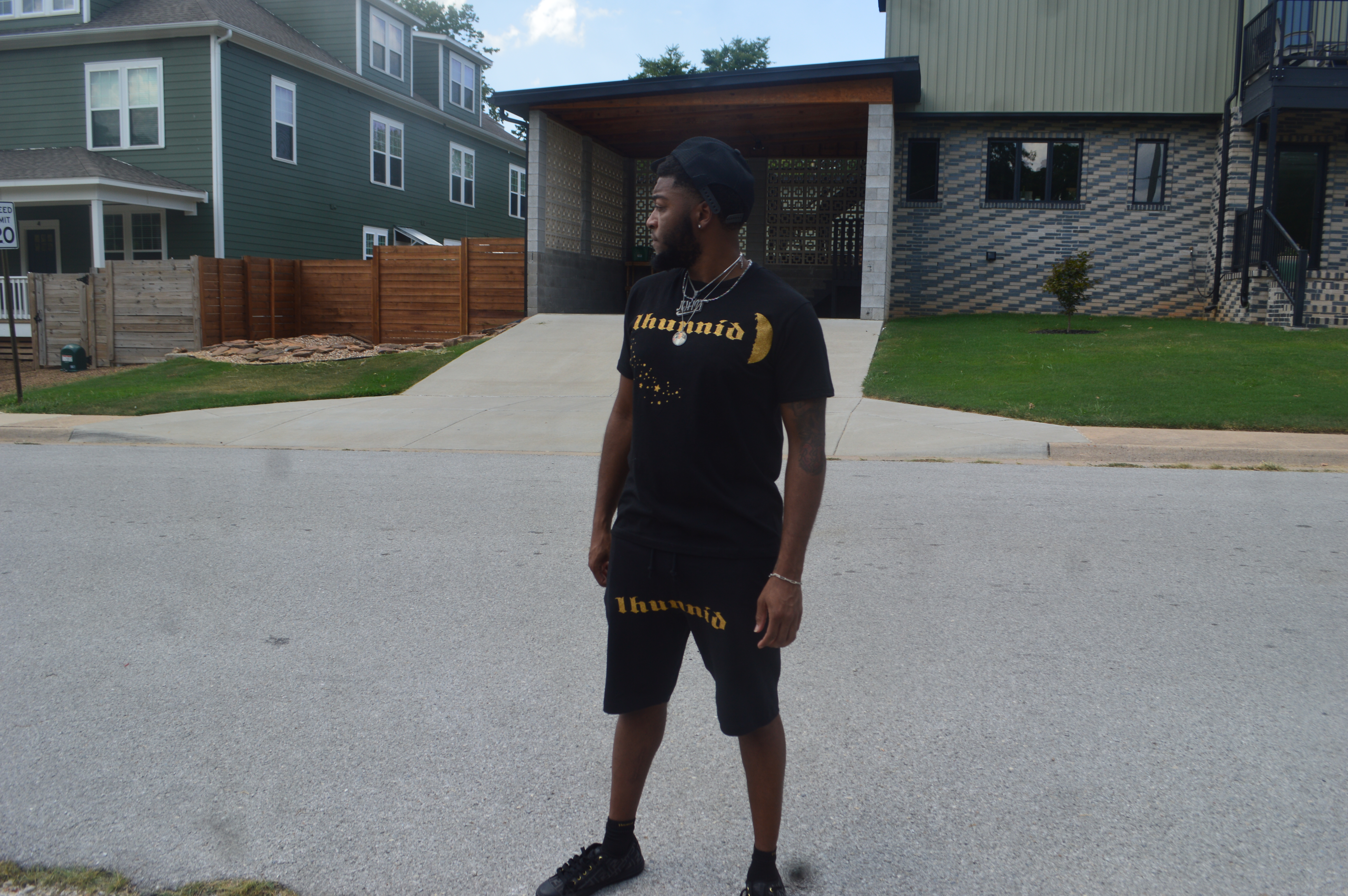 Gold 1hunnid Shimmer Shorts 