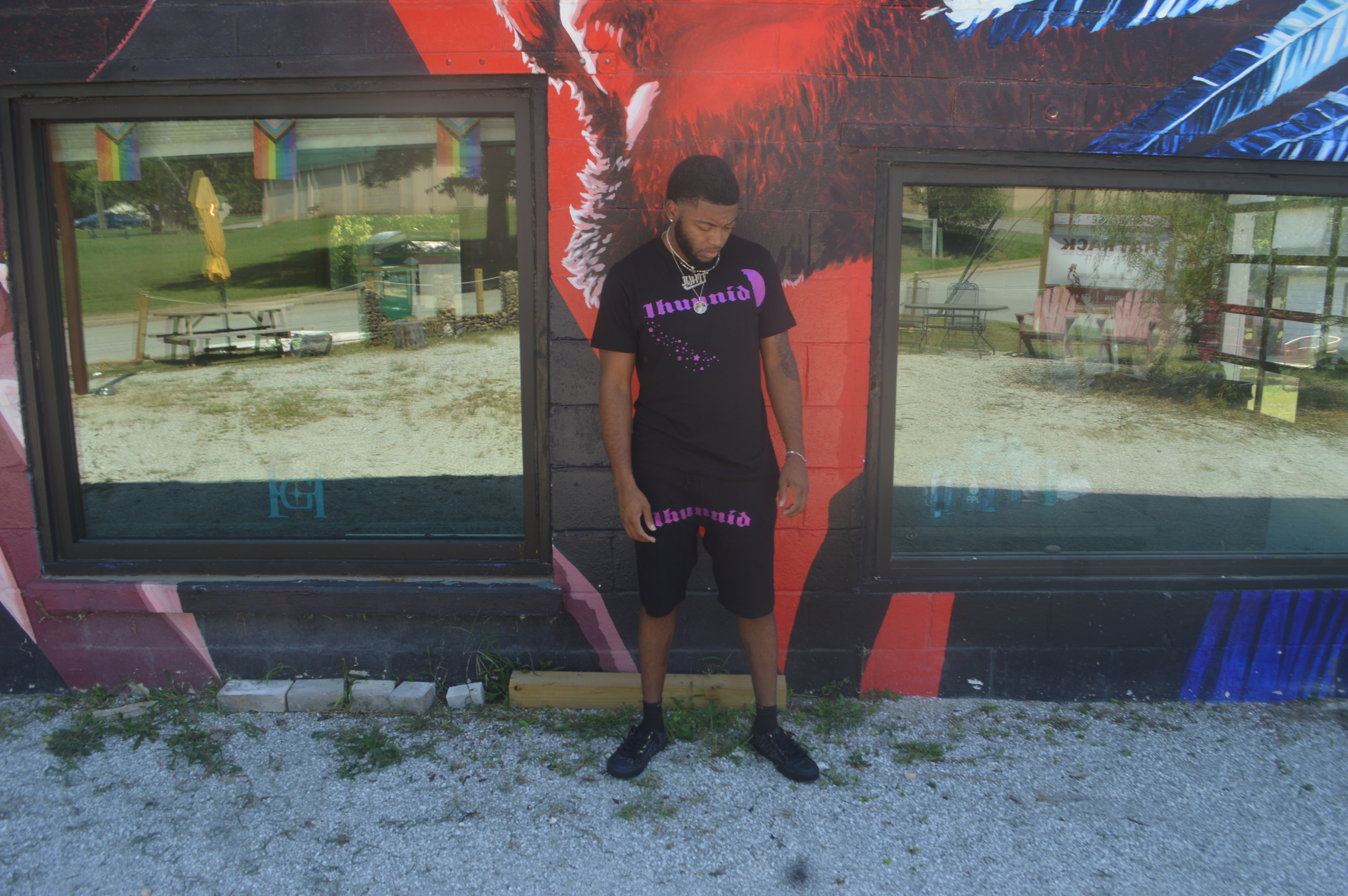 Purple 1hunnid Puffy Shimmer T-Shirt 