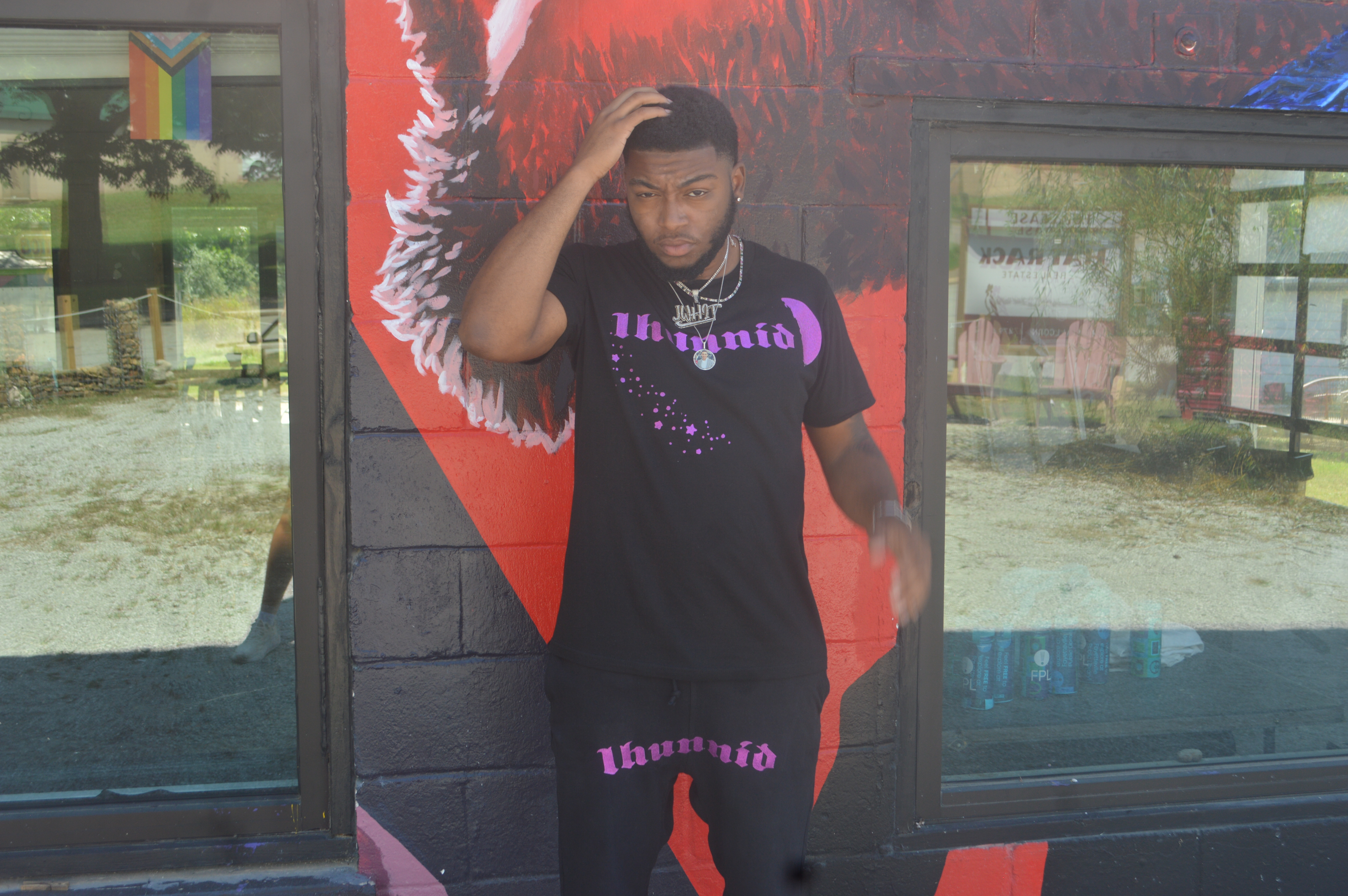 Purple 1hunnid Puffy Shimmer T-Shirt 