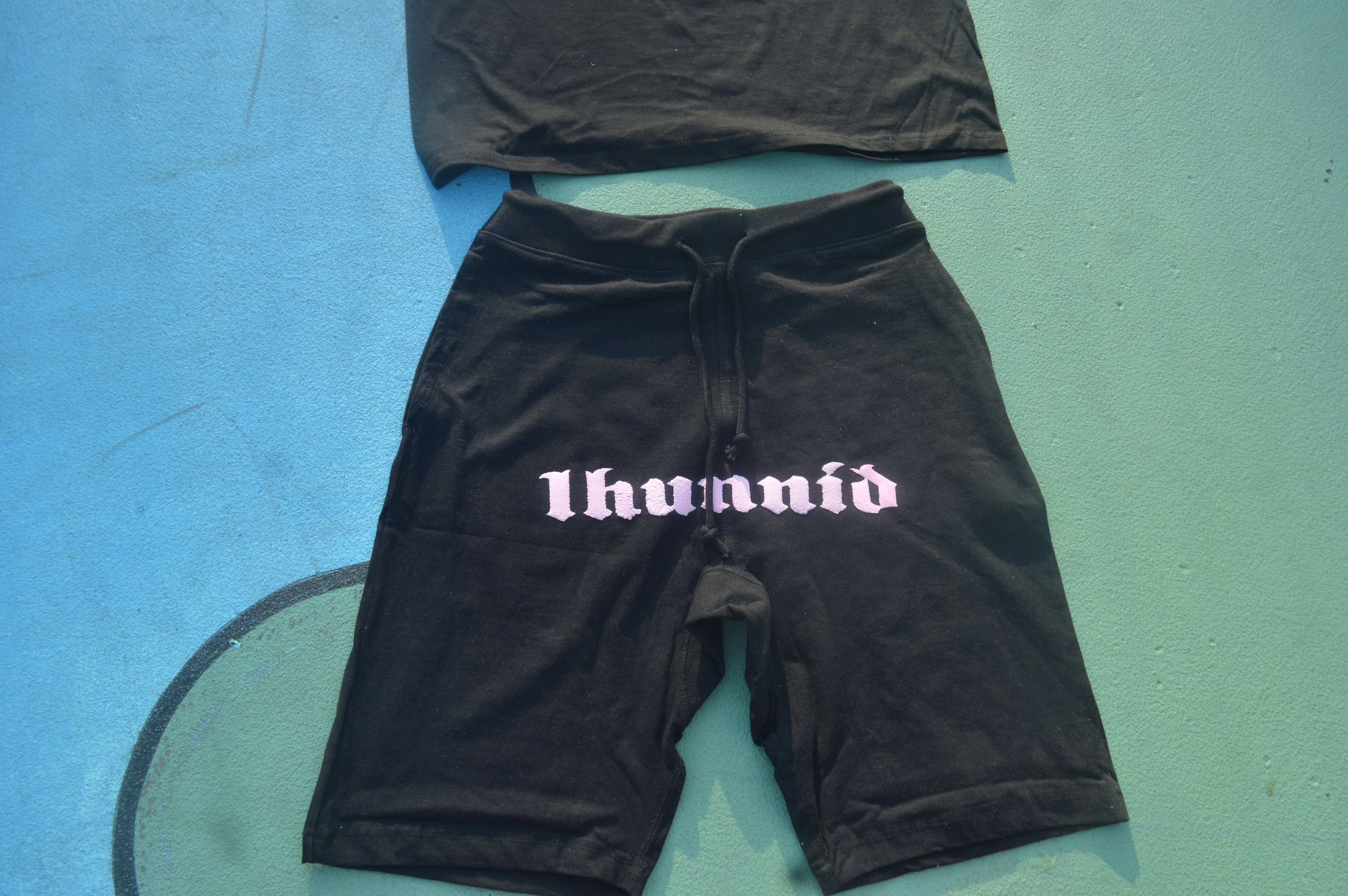 Pink 1hunnid Puffy Shimmer Shorts