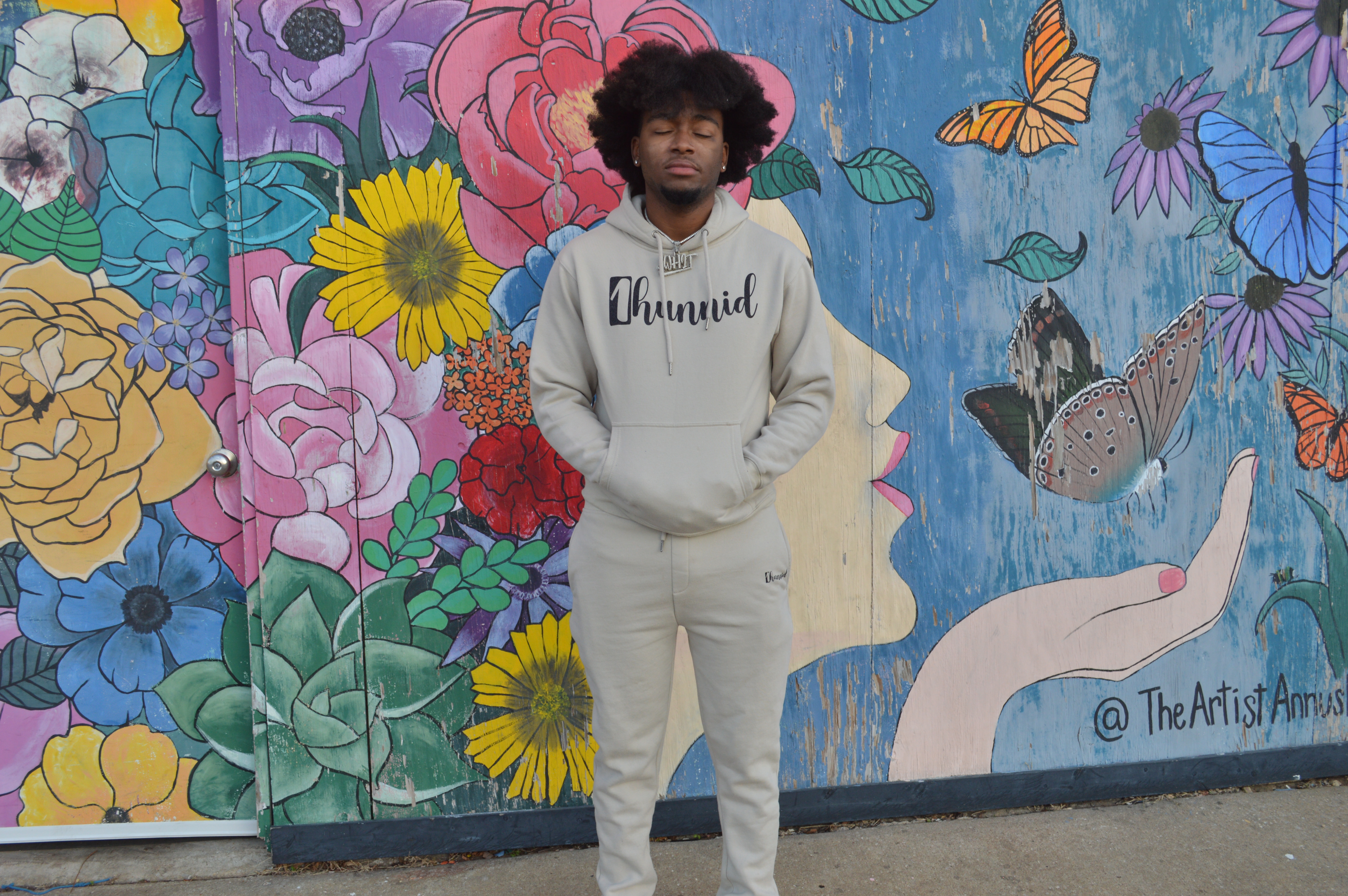 1hunnid Tan Fluorescent Hoodie 