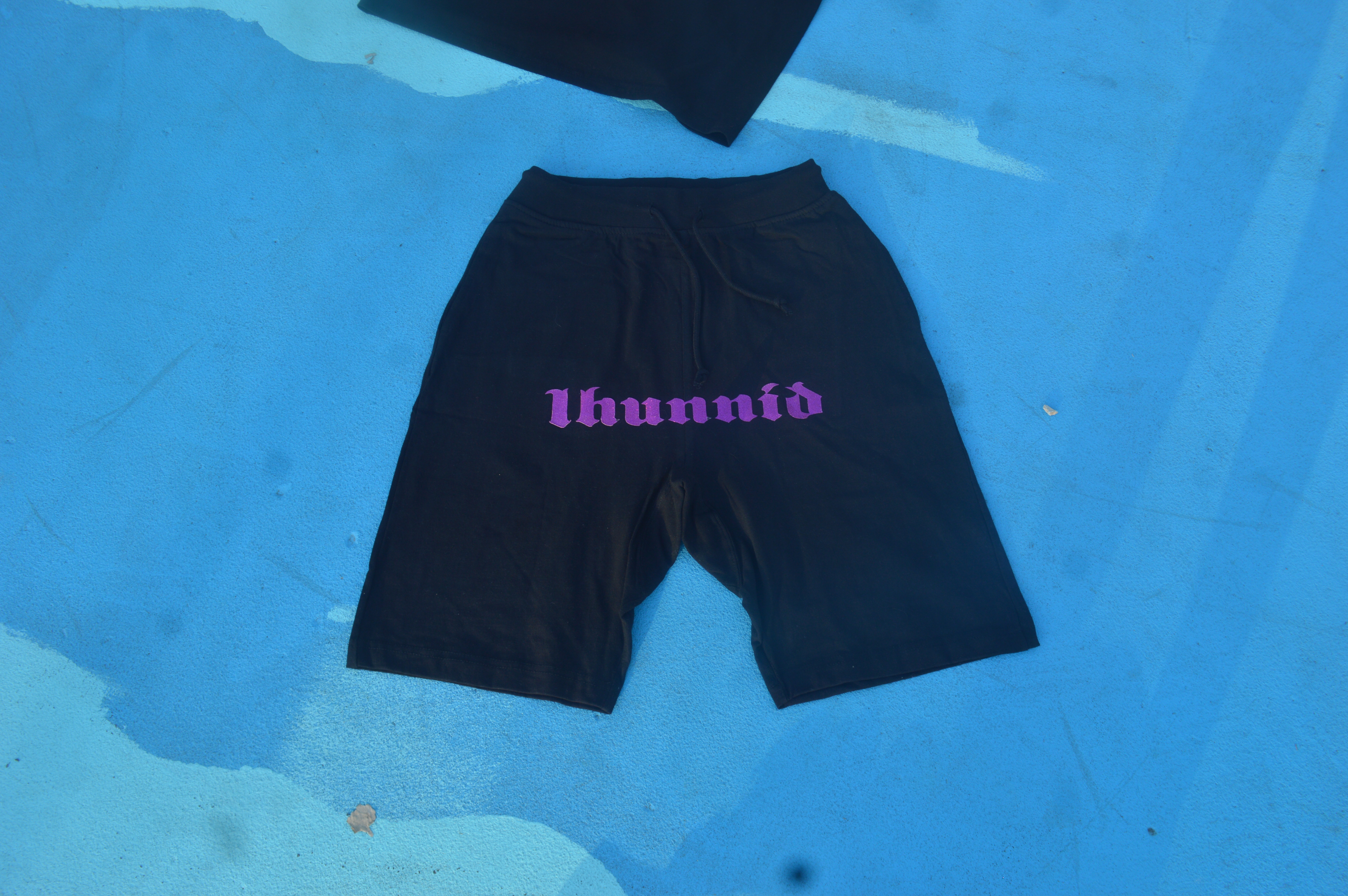 Purple 1hunnid Puffy Shimmer Shorts