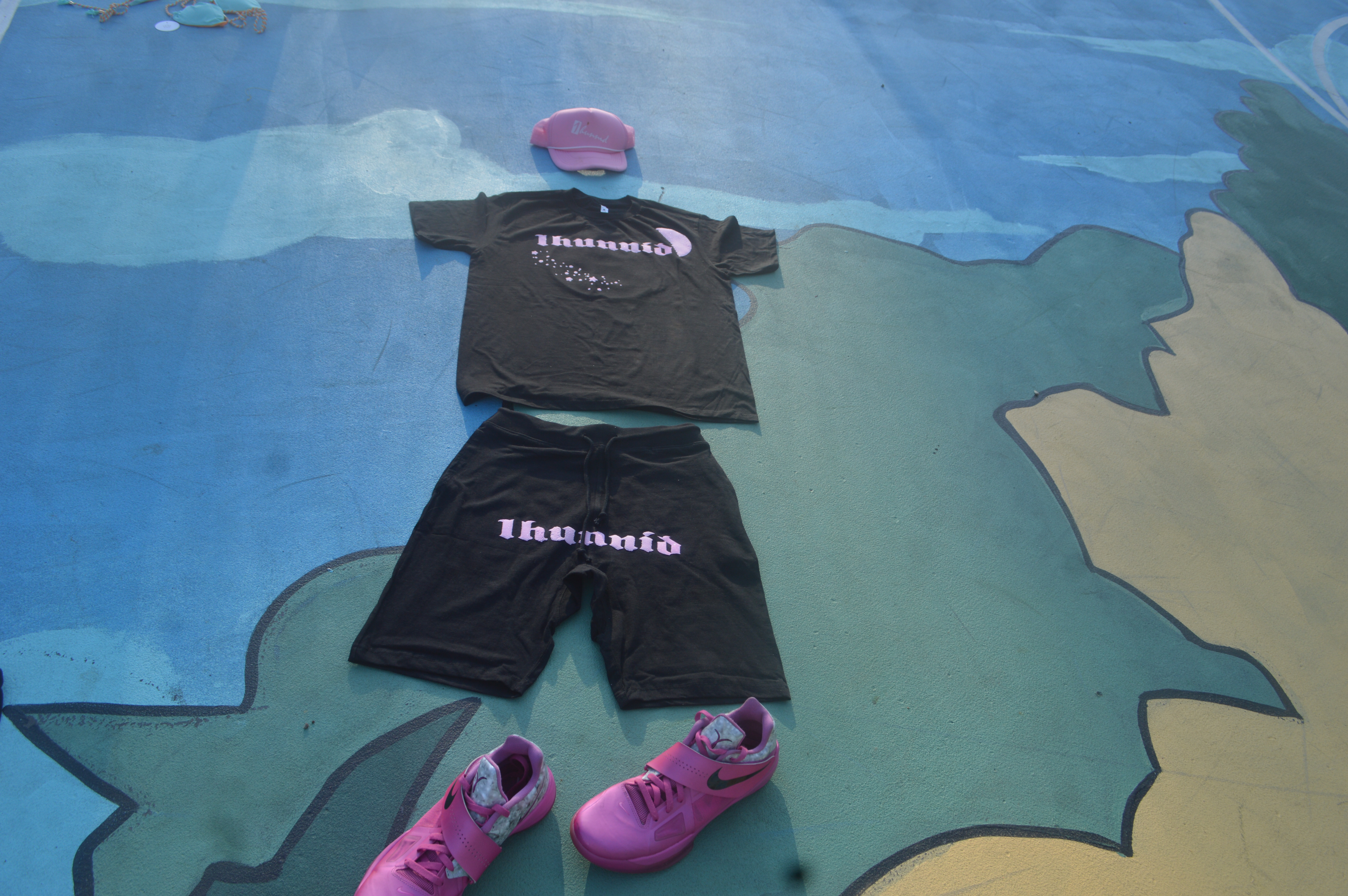 Pink 1hunnid Puffy Shimmer Shorts