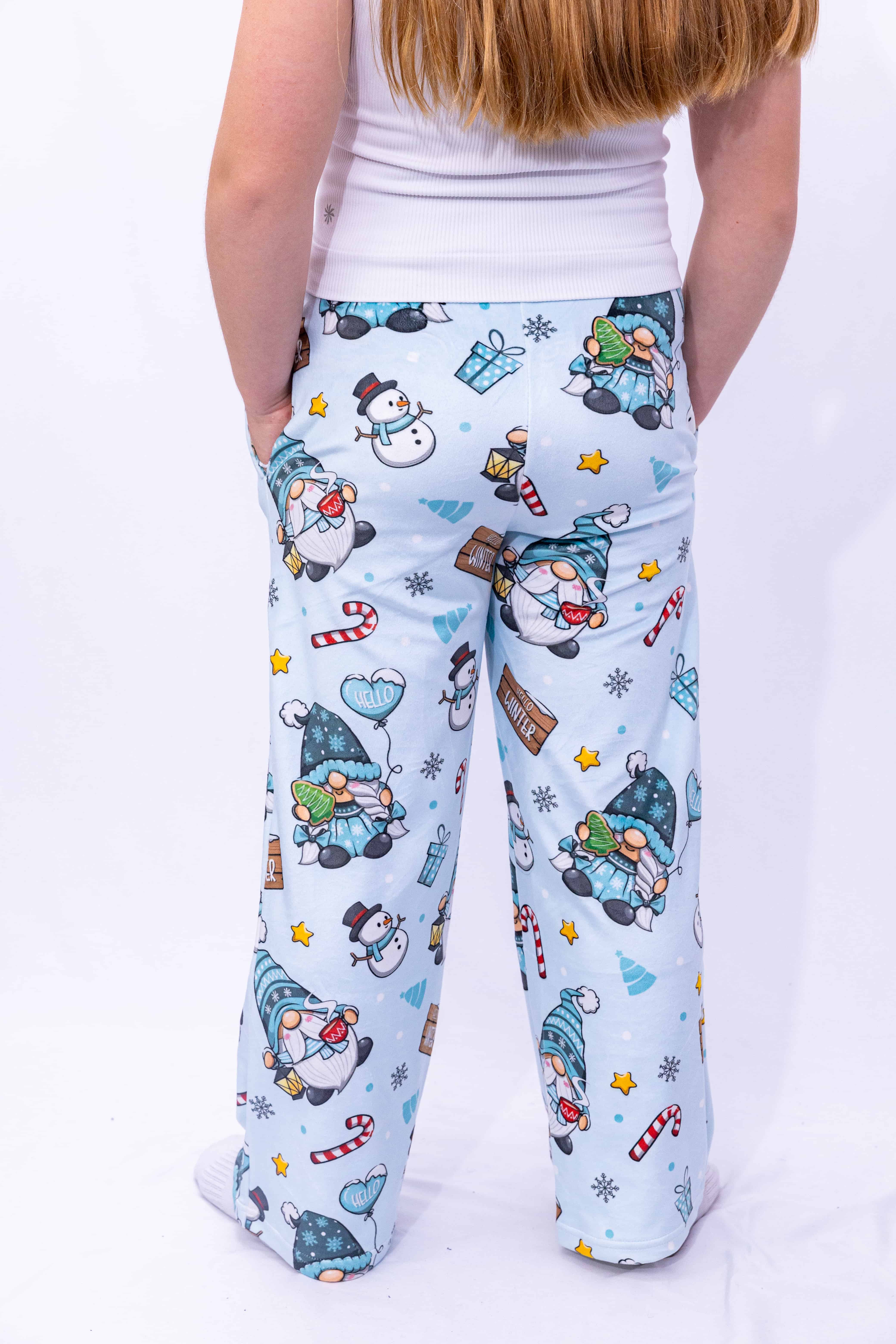 Premium Wide-Leg Joggers – Festive All-Over Holiday Print
