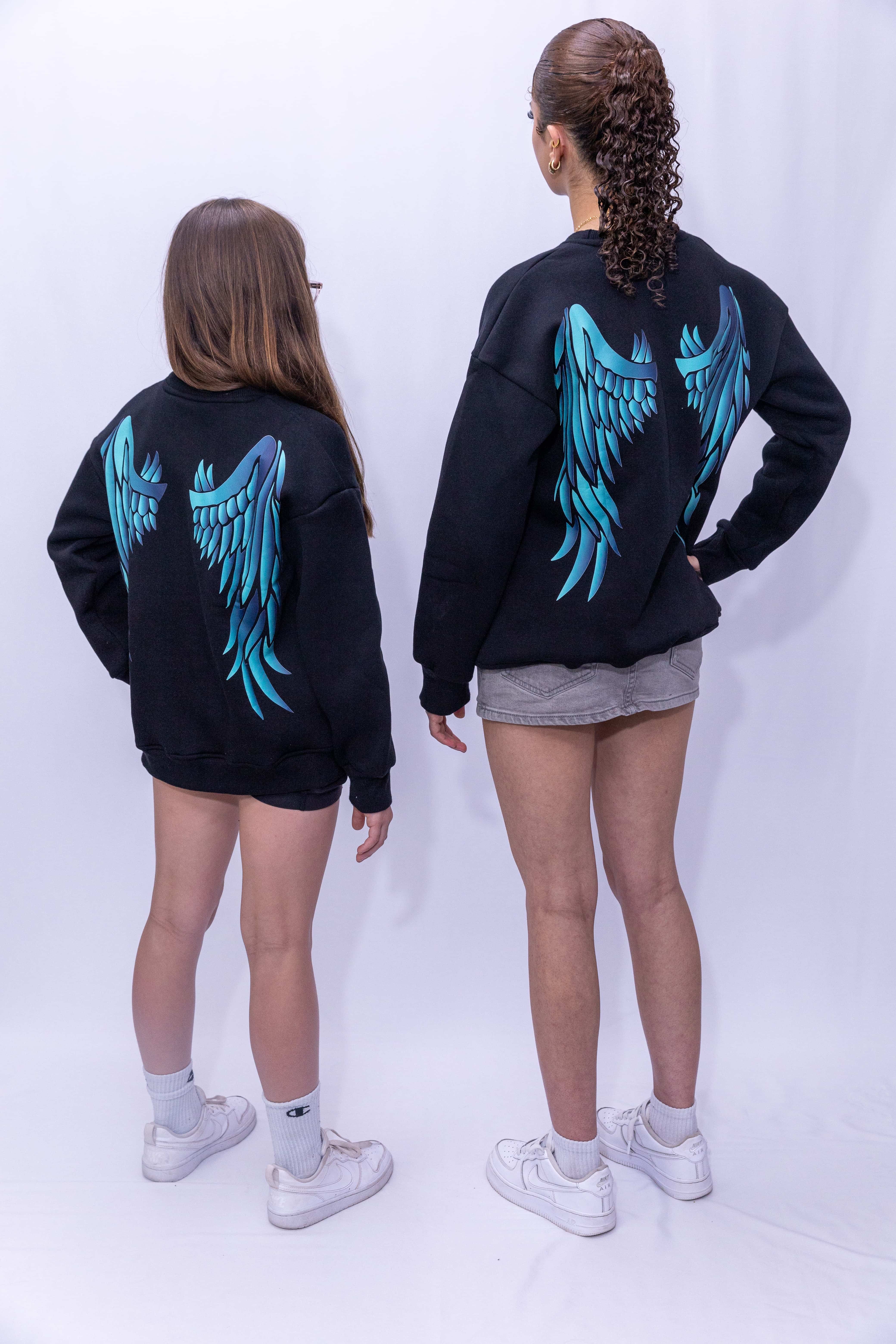 Printed Sweater for Teens & Tweens for Girls and Boys -Black color