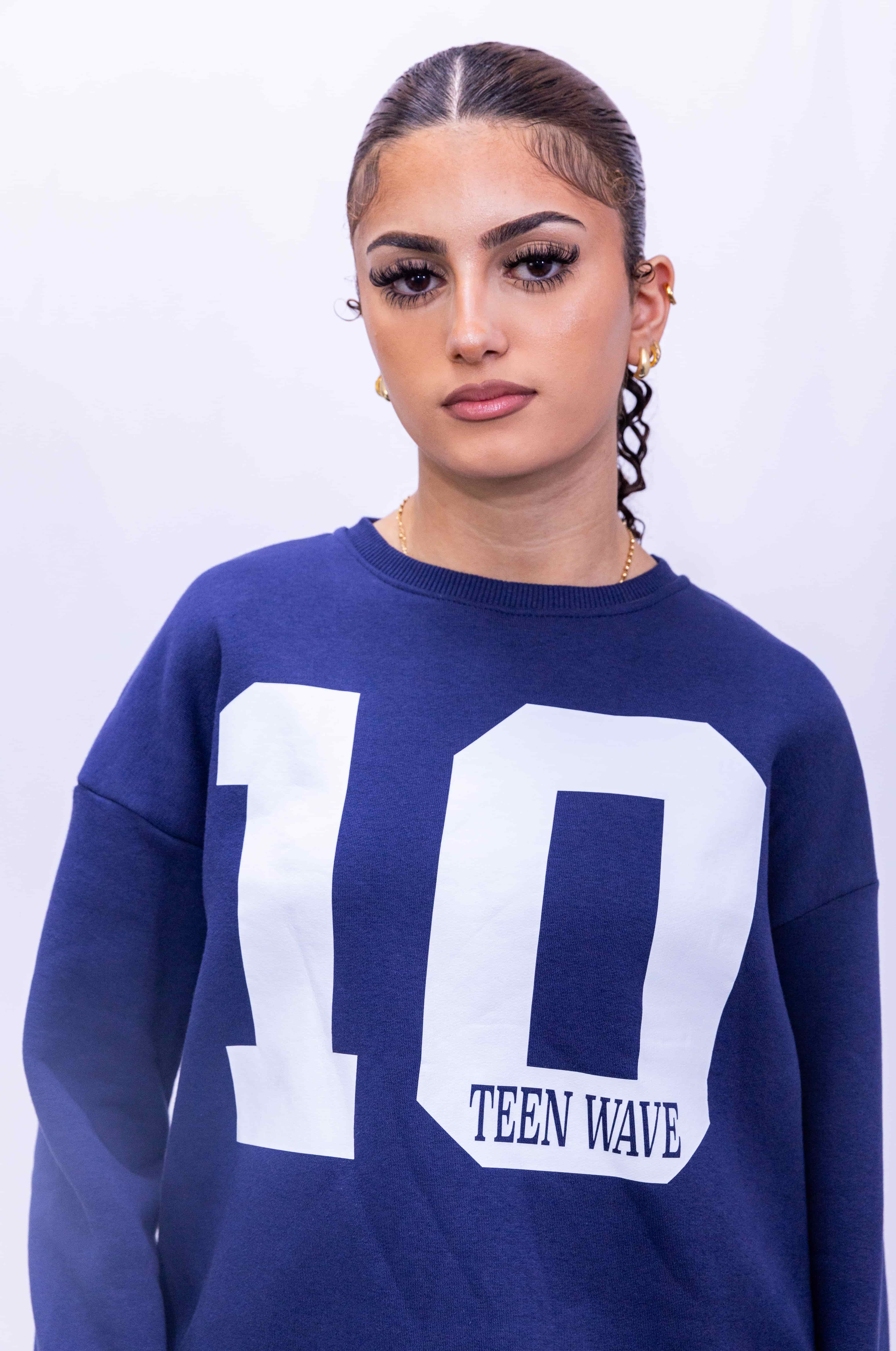 Printed Sweater for Teens & Tweens for Girls & Boys -Navy color