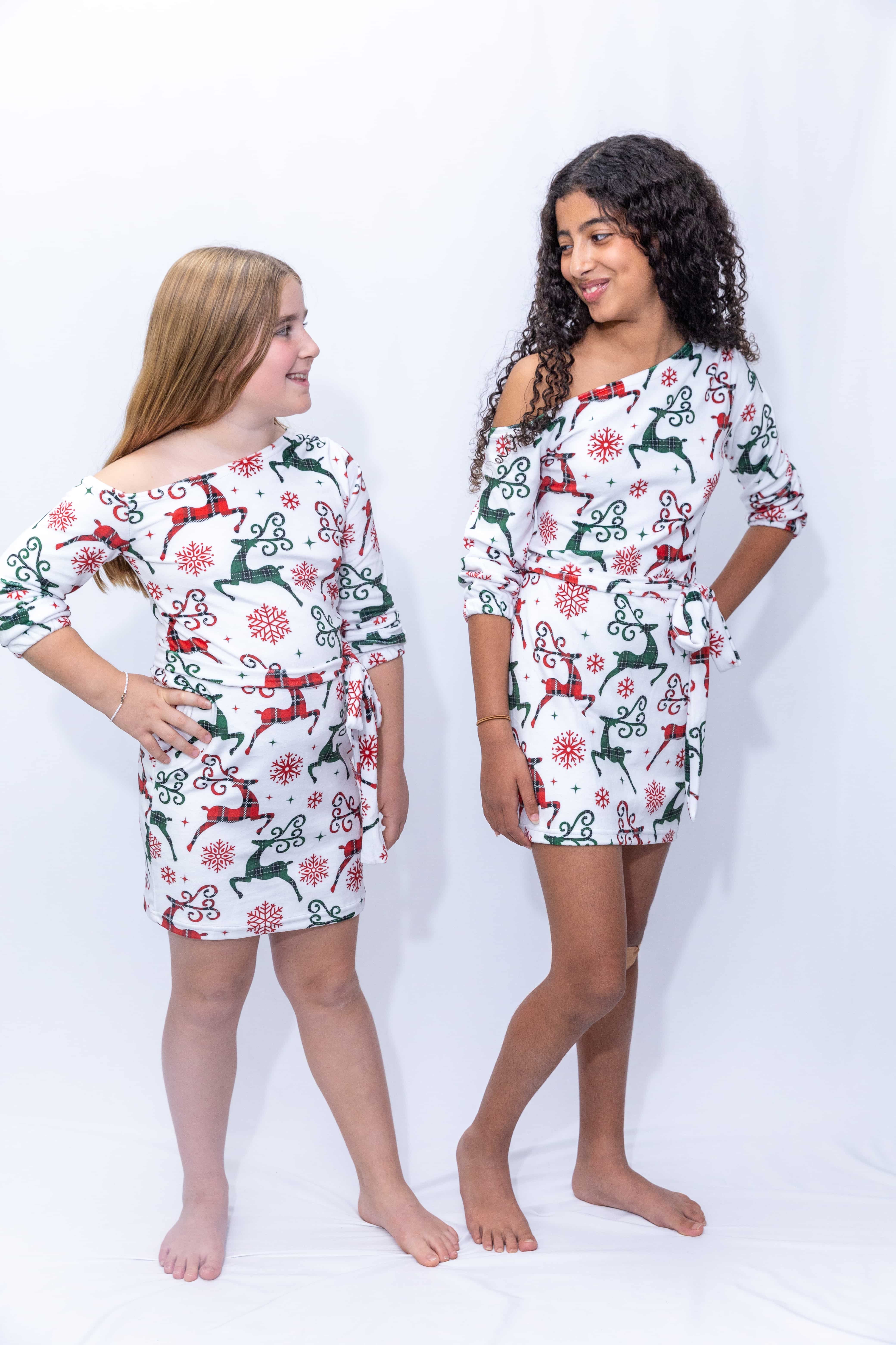 Christmas Off-Shoulder Dress – Festive Holiday Style - White