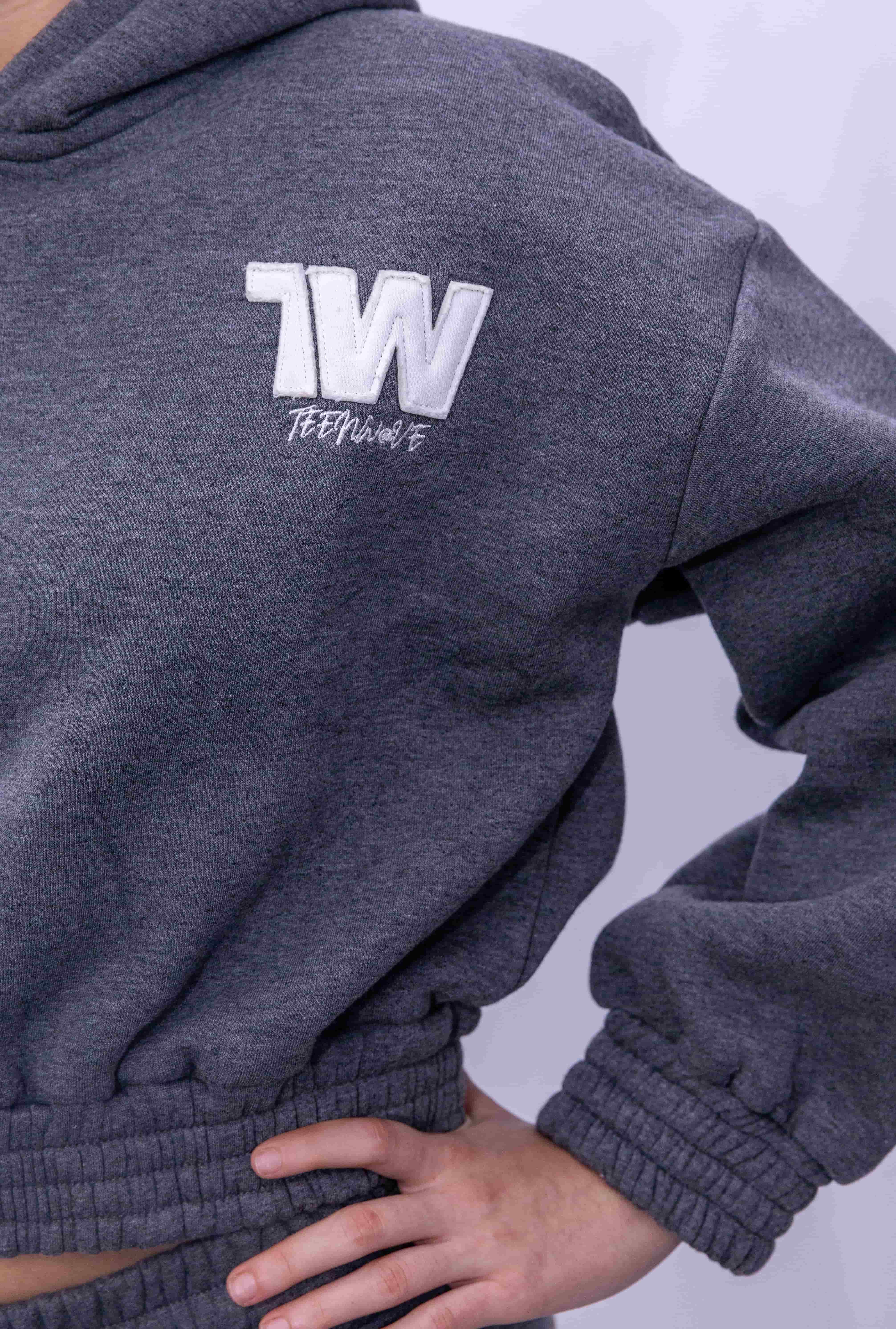 Full-Zip Hoodie for Teens & Tweens – Grey