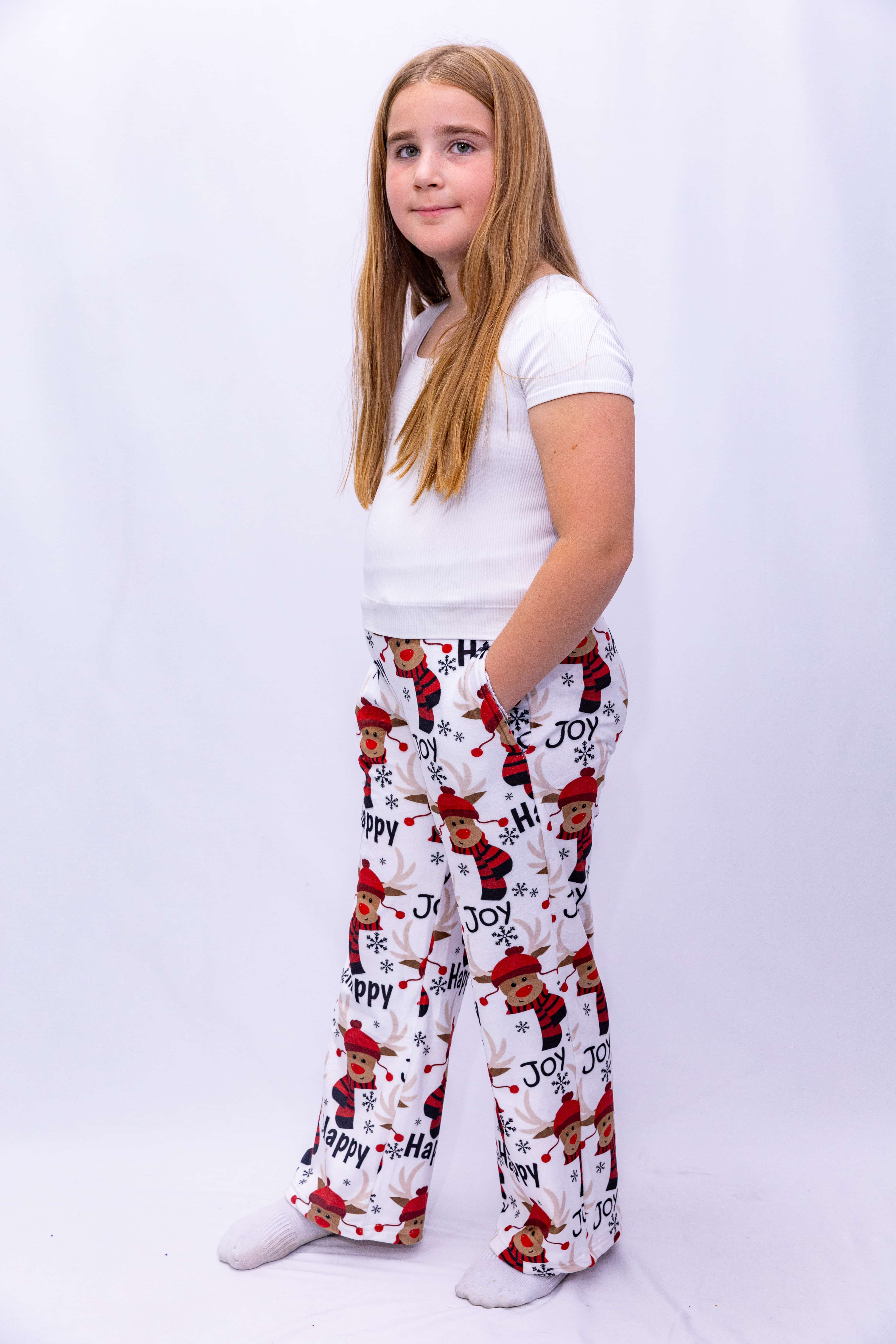 Wide-Leg Joggers – Festive All-Over Holiday Print