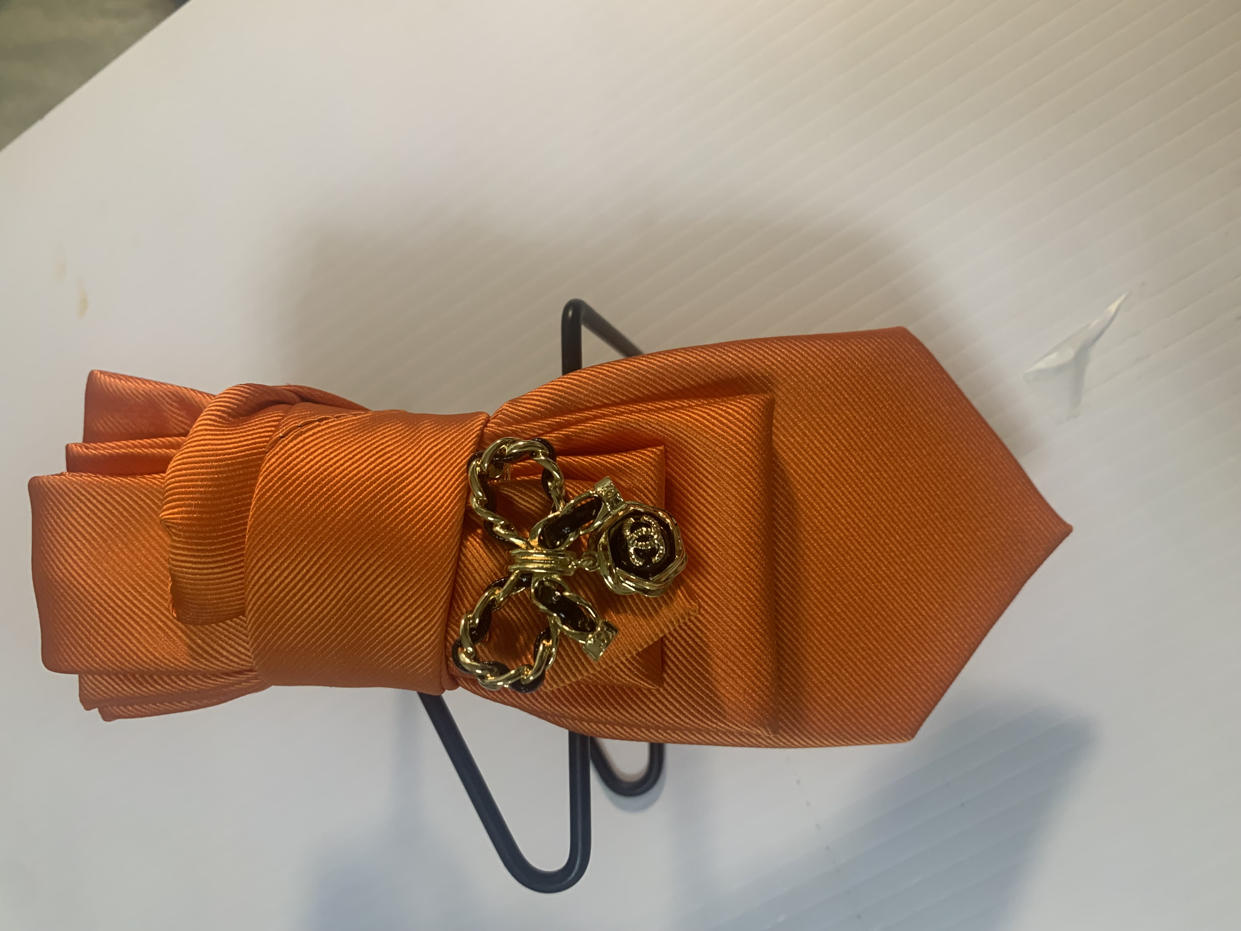 Elegant Orange Neck Tie Set