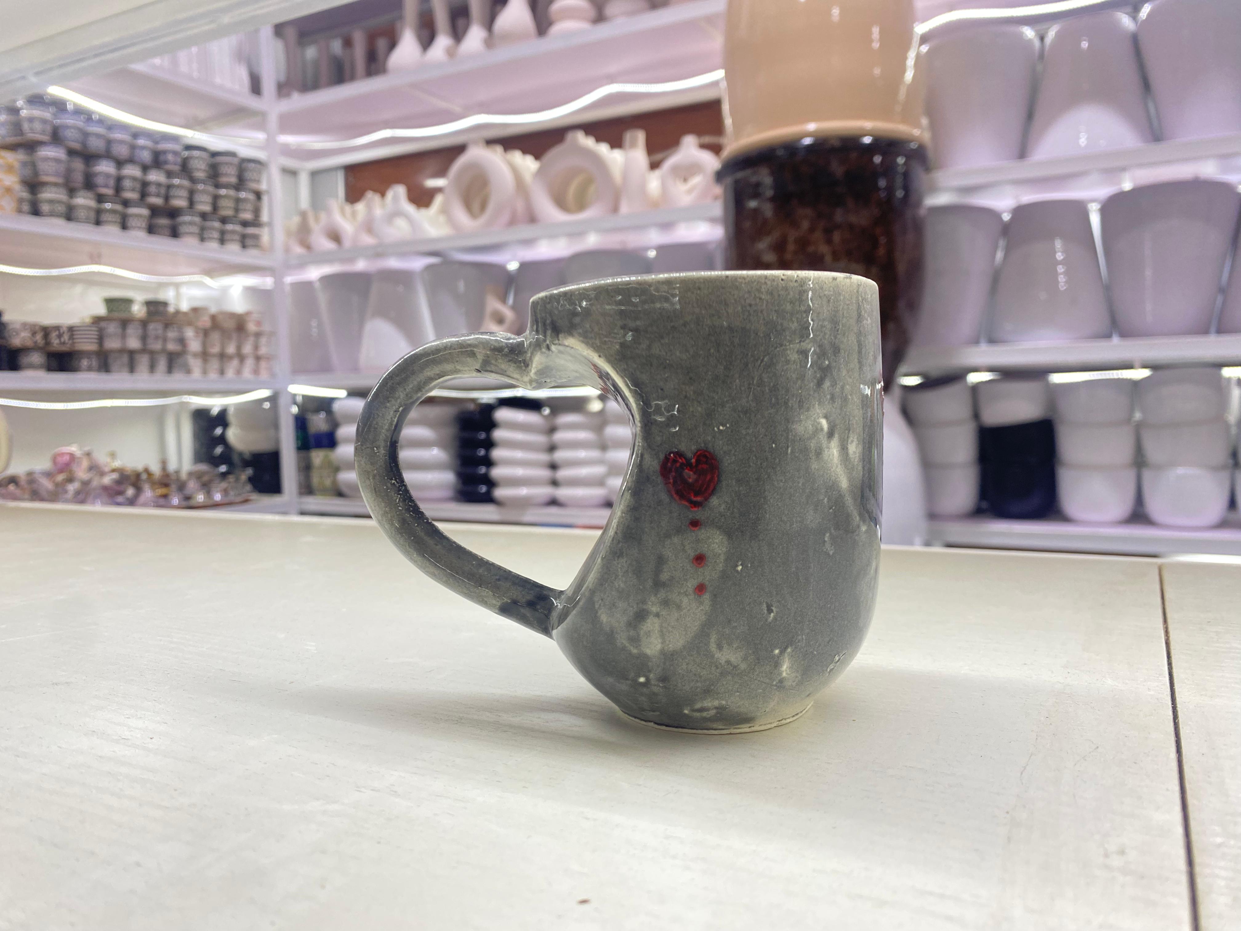 Tasse "Qahwa w Lhob" ❤️☕ – Style Artisanal Unique