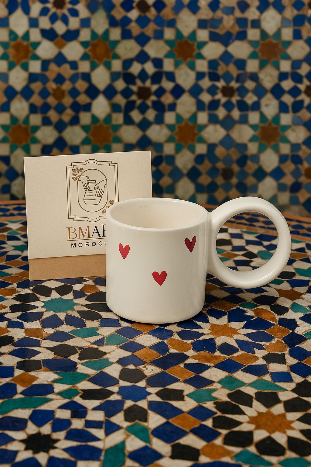 Tasse “Amour du Maroc” – Céramique artisanale