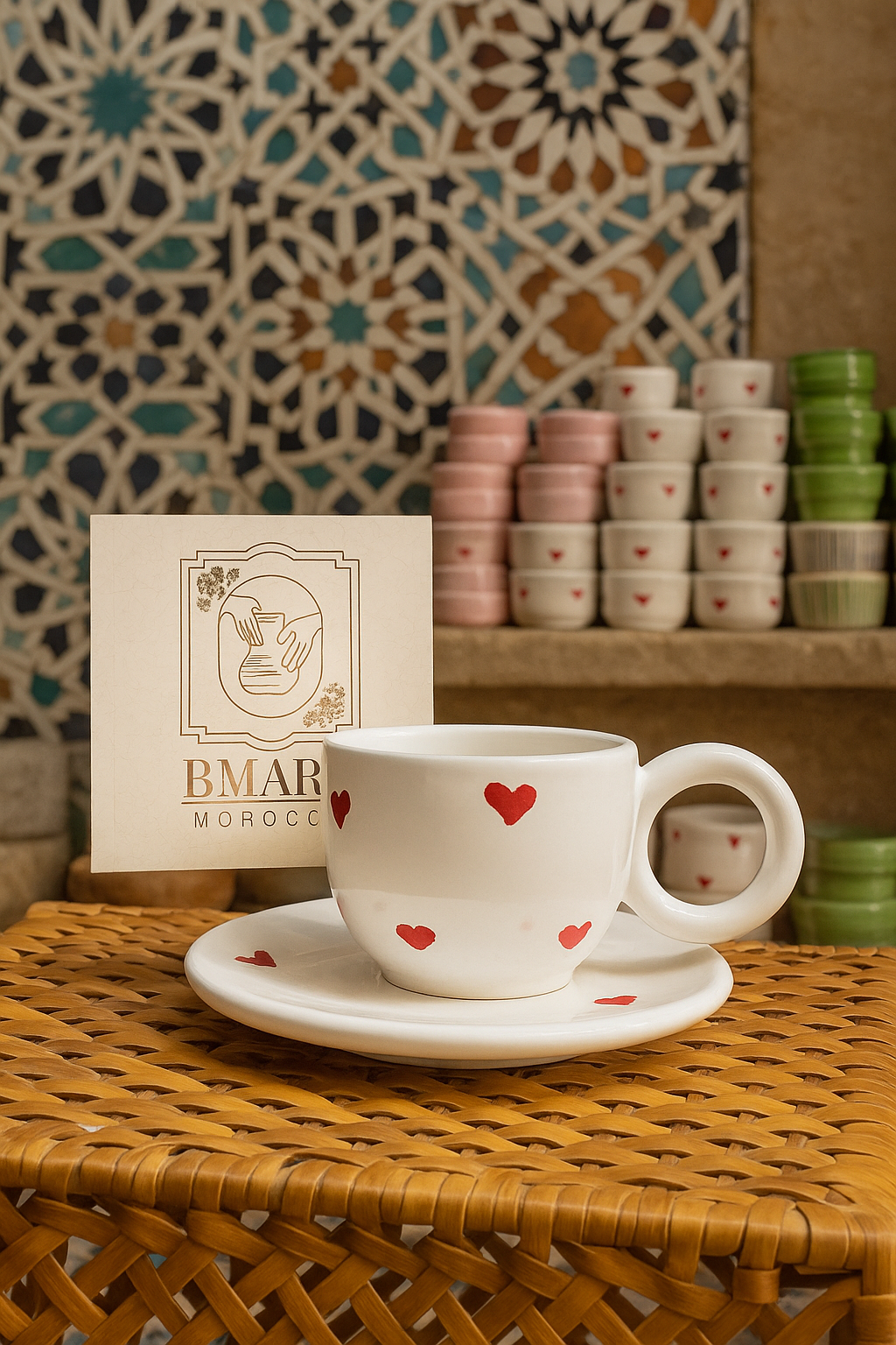Tasse à café avec soucoupe