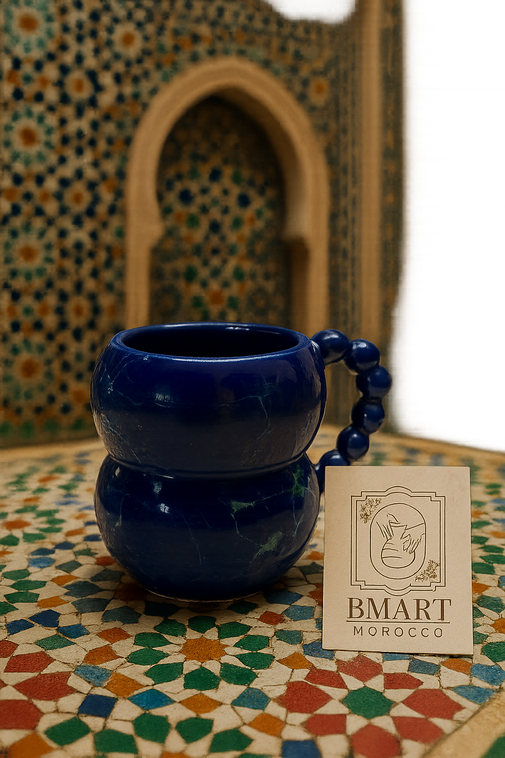 Tasse artisanale bleue