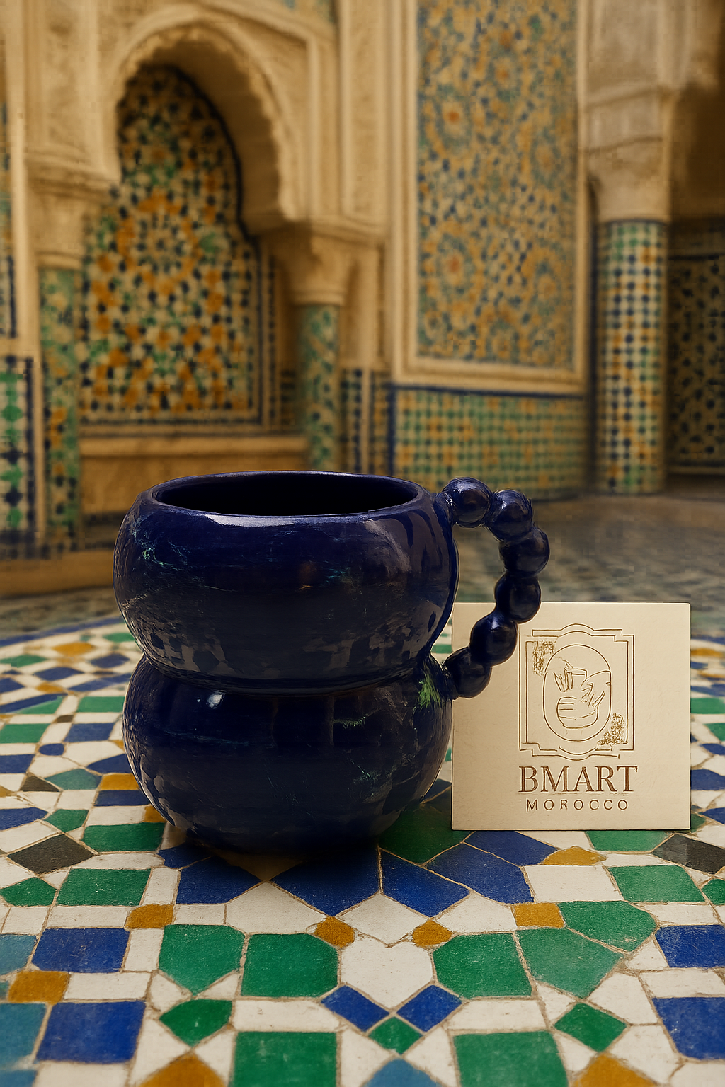 Tasse artisanale bleue