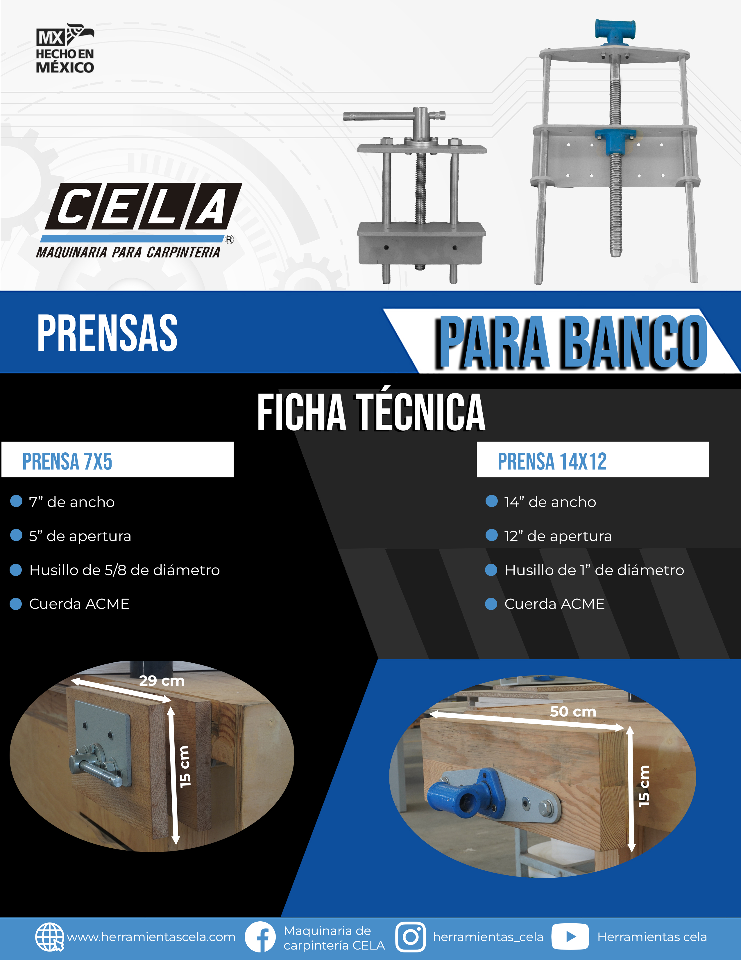 Prensas para banco