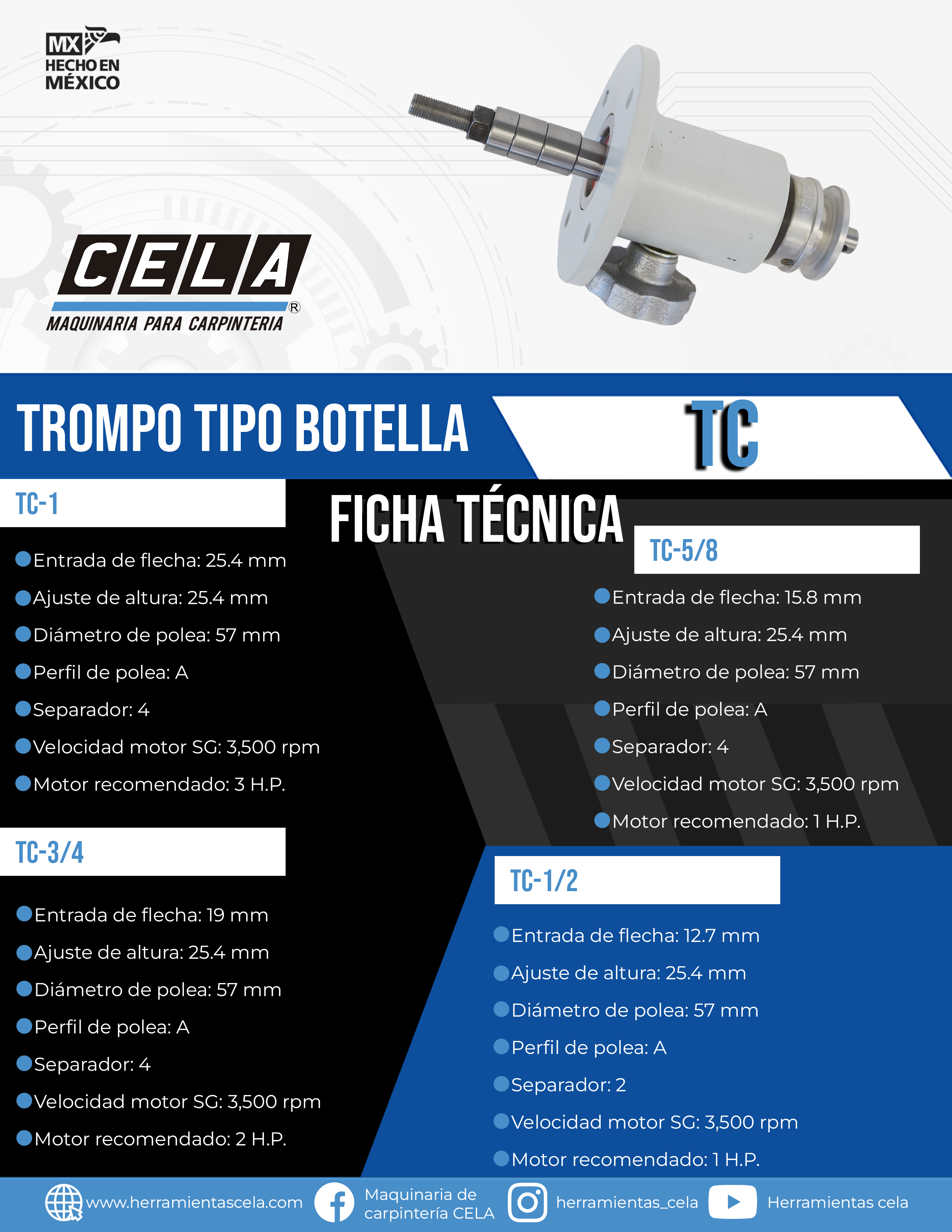 Trompo tipo botella (TC)