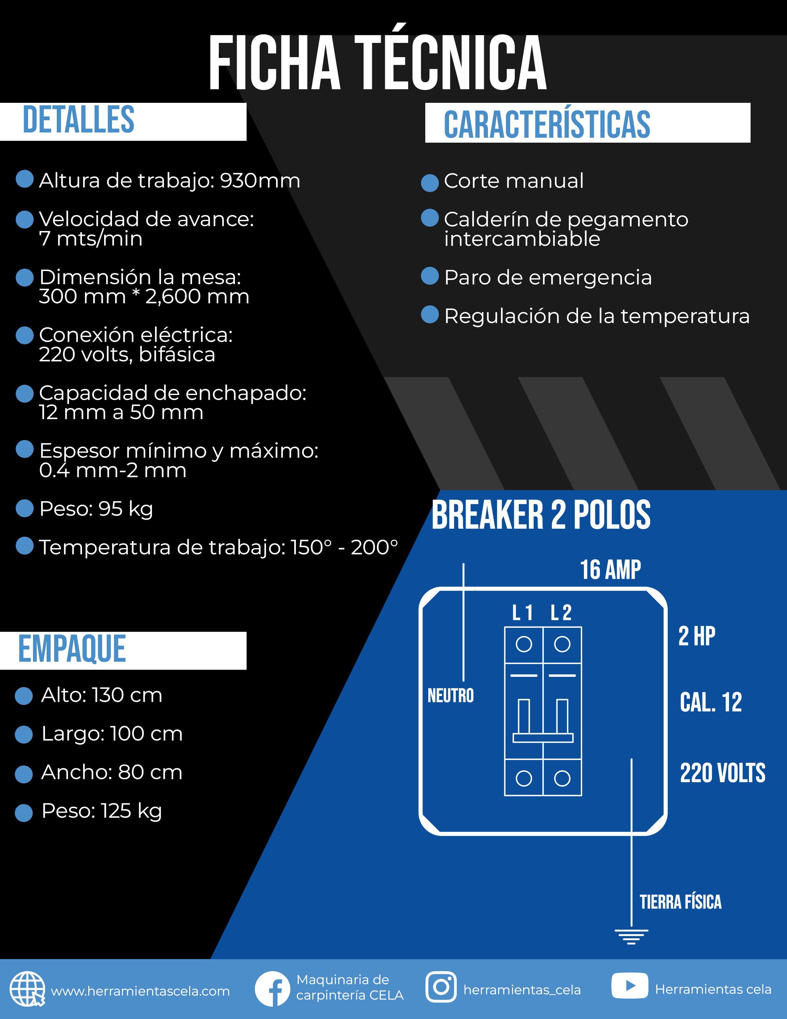 Enchapadora Manual (EC-12-50)