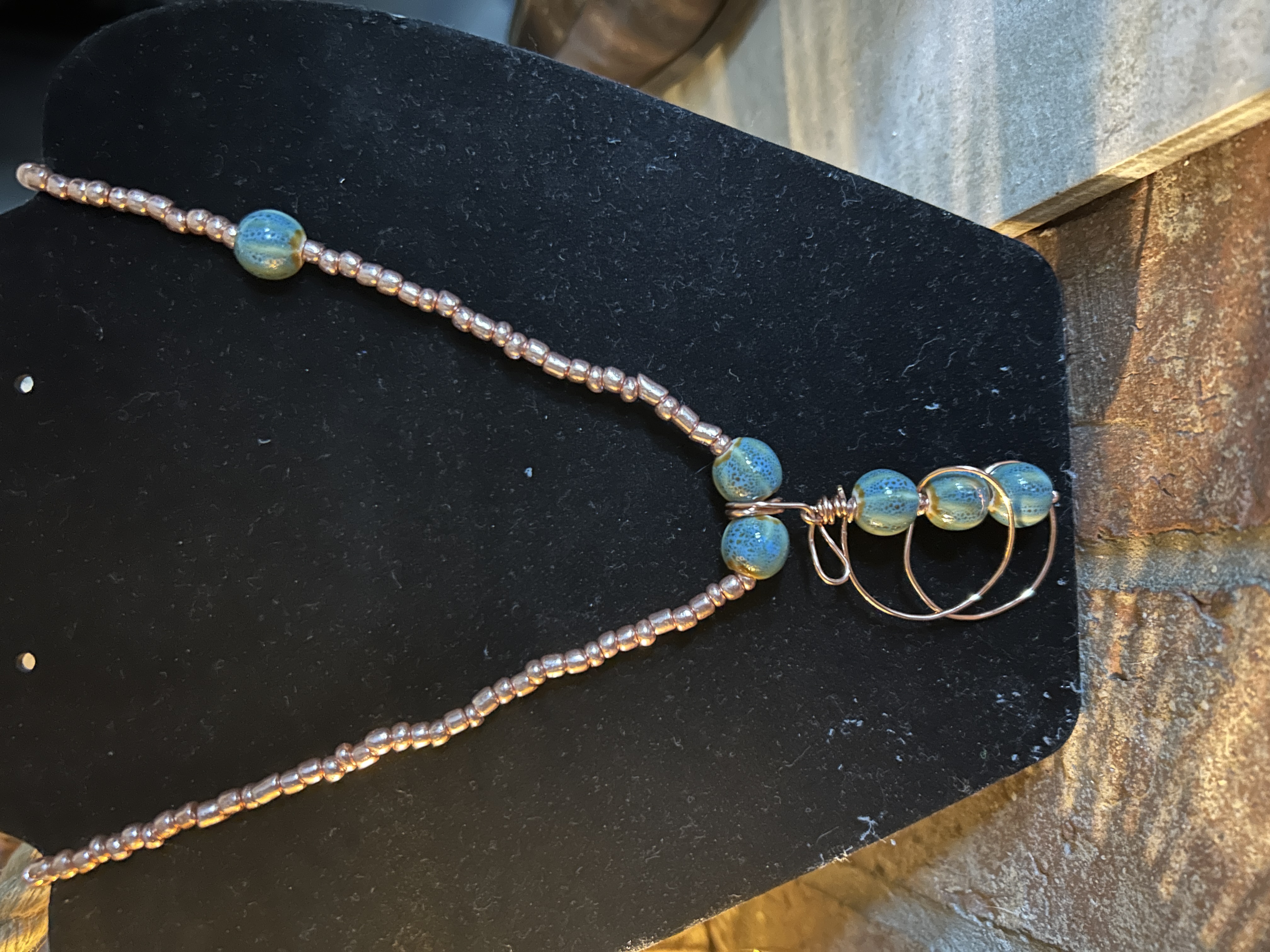 Handcrafted Copper Beaded Necklace