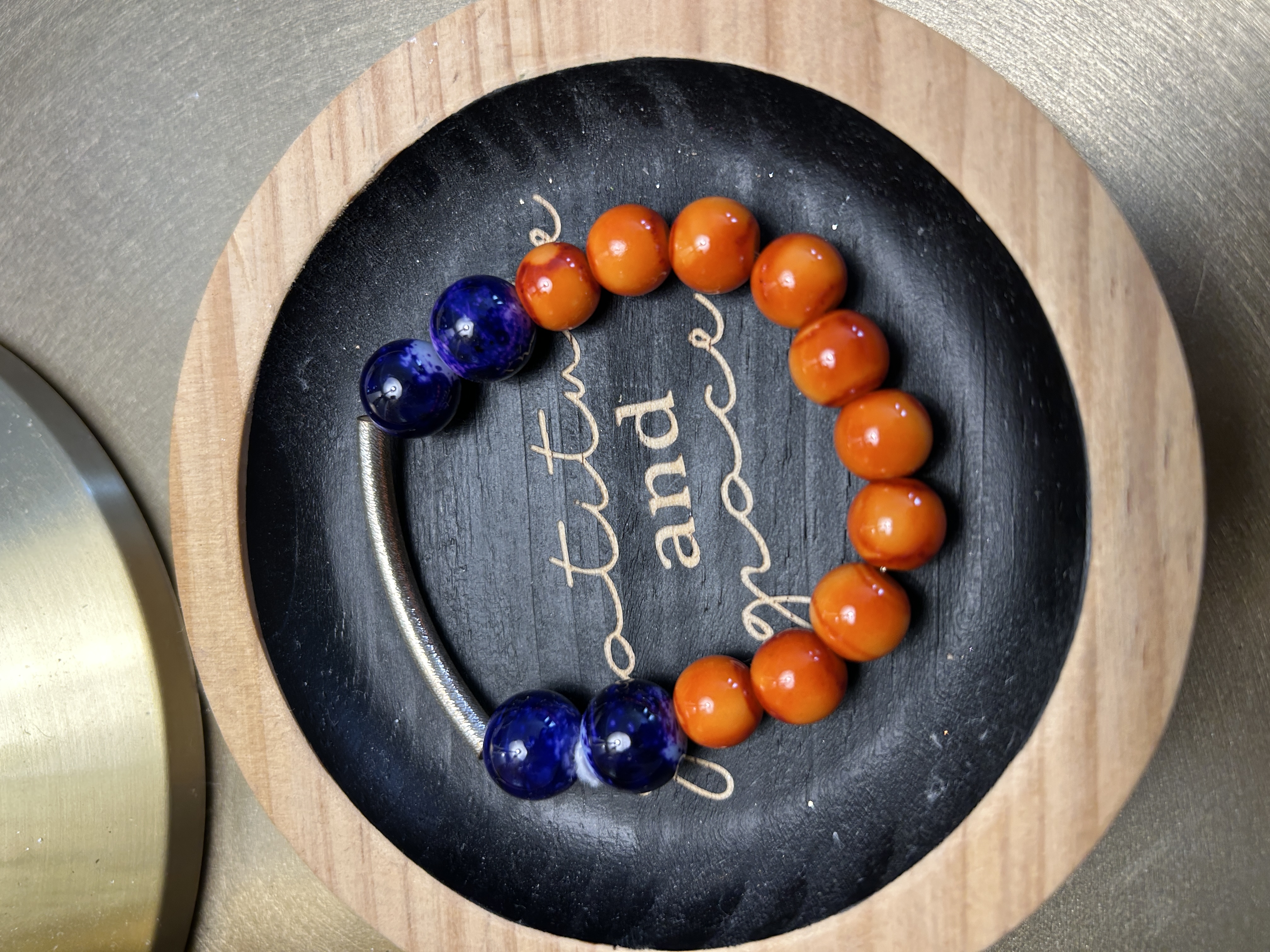 ✨ “Solar Flame & Midnight Sky” Bracelet