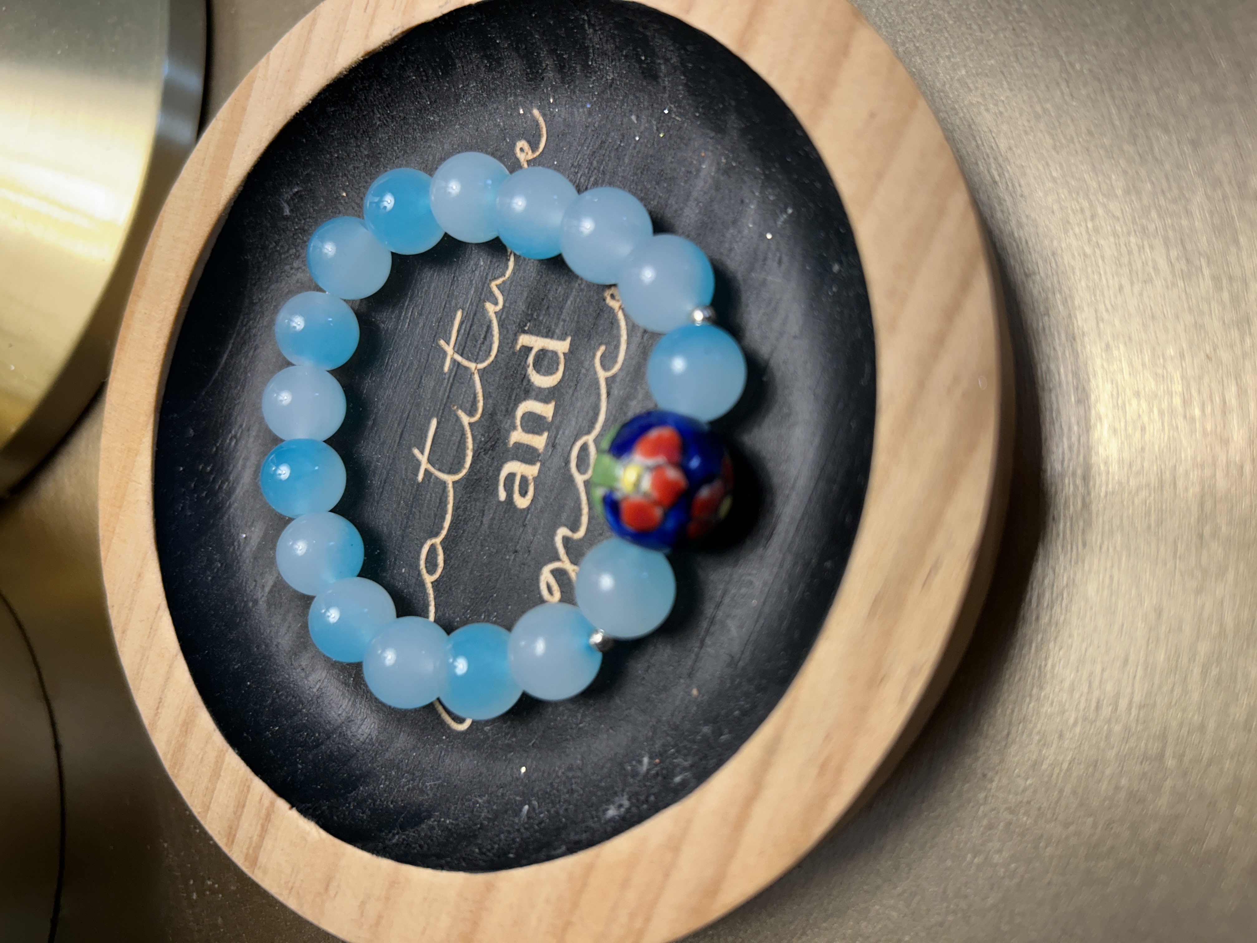 Blue Beaded Bracelet