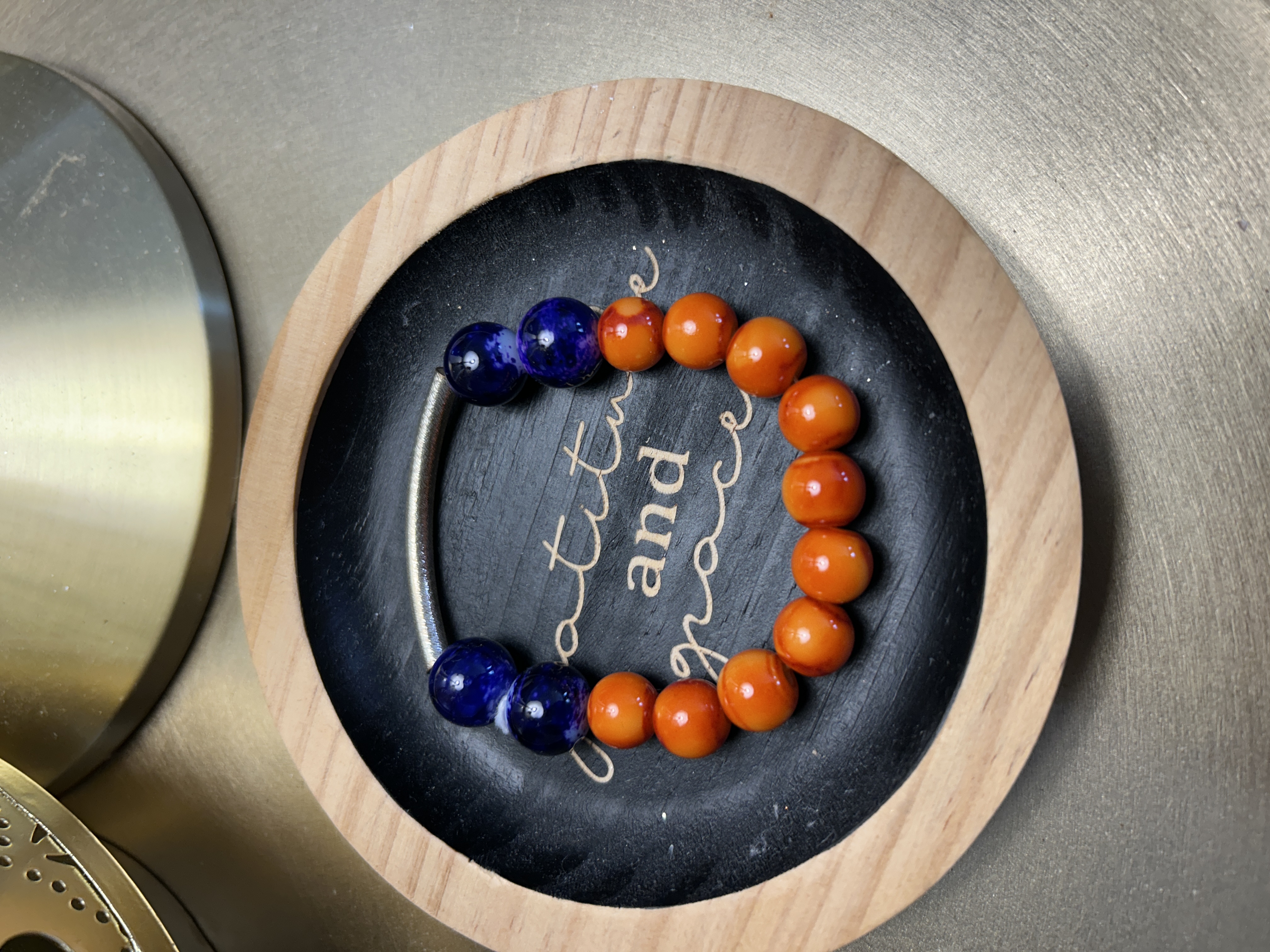 ✨ “Solar Flame & Midnight Sky” Bracelet