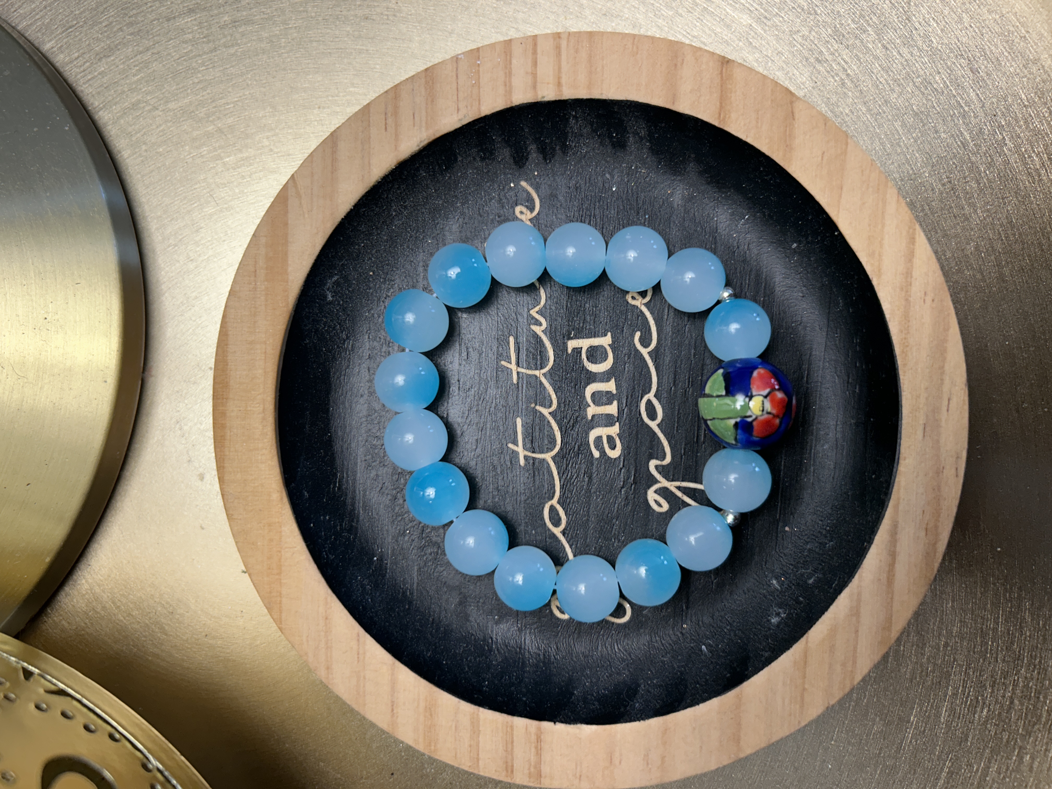 Blue Beaded Bracelet