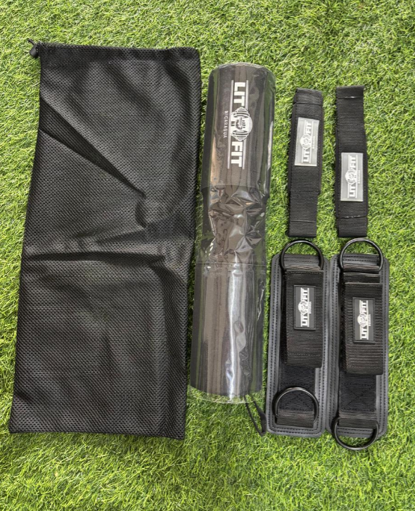 💥 KIT PRO LITFIT: Tobillera + Straps + Protector de Barra 💪