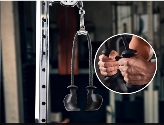 🔥 MECATE DOBLE CON AGARRE ERGONOMICO PARA TRICEPS 💪💥
