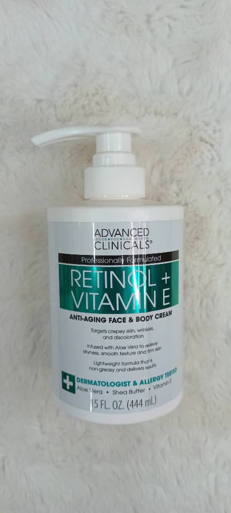 Advanced Clinicals face & Body Cream Retinol + Vitamine E