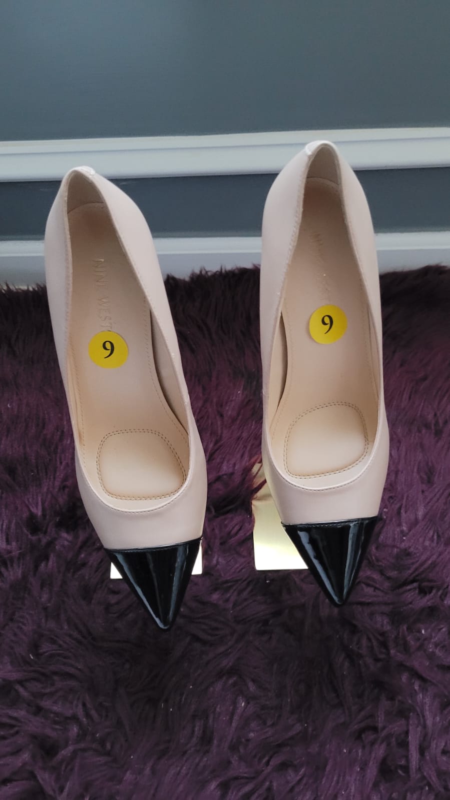 Escarpins Nine west 2 tons beige noirs