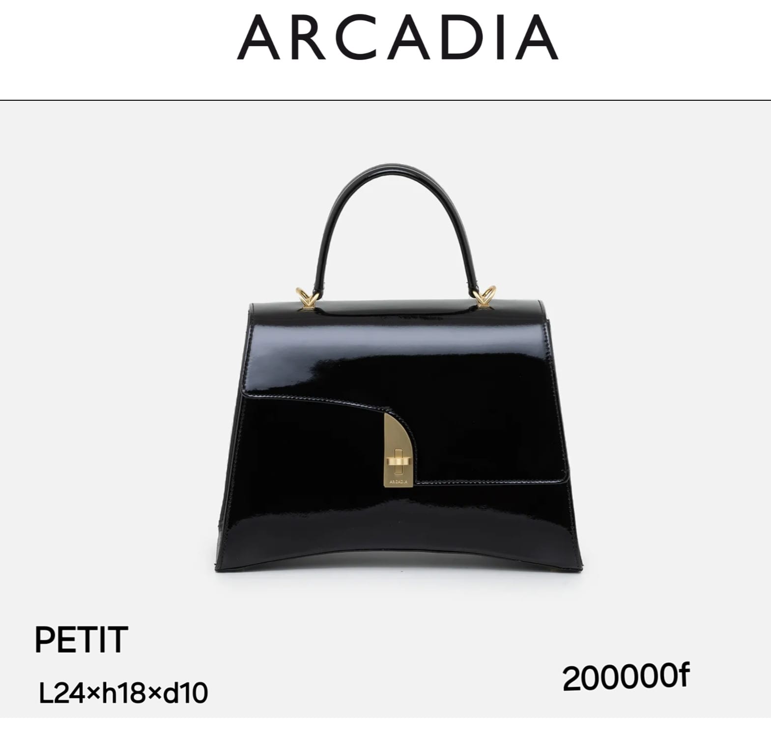 Arcadia Petit Black Handbag
