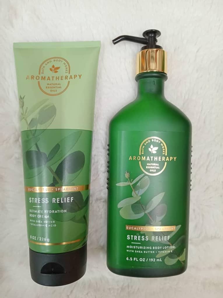Aromatherapy Bath and body works STRESS RELIEF Body Lotion eucalyptus 