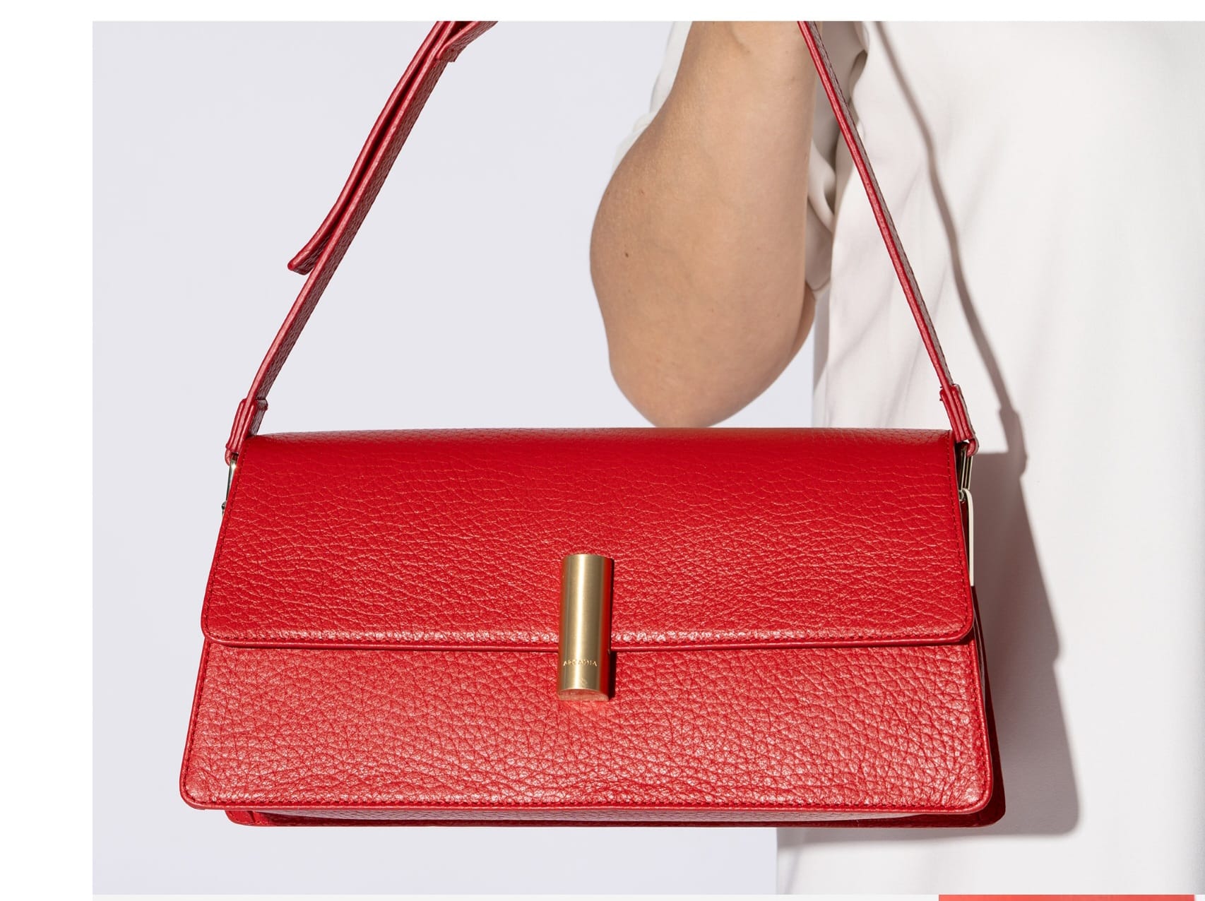 Red Leather Shoulder Bag