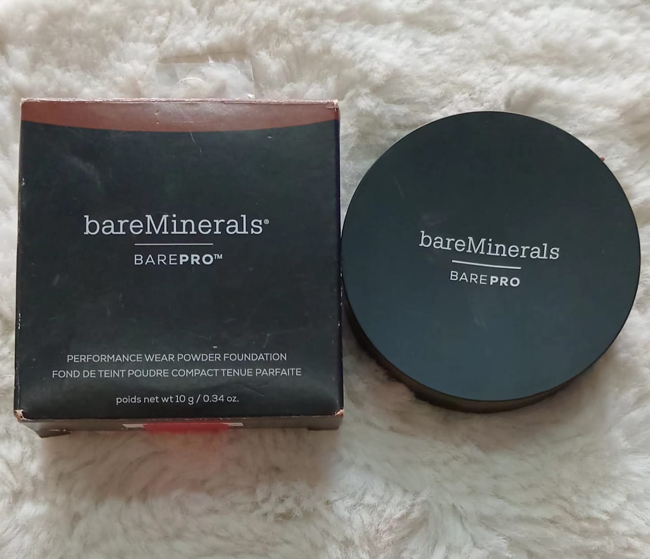 BareMinerals fond de teint poudre tenue parfaite. 
