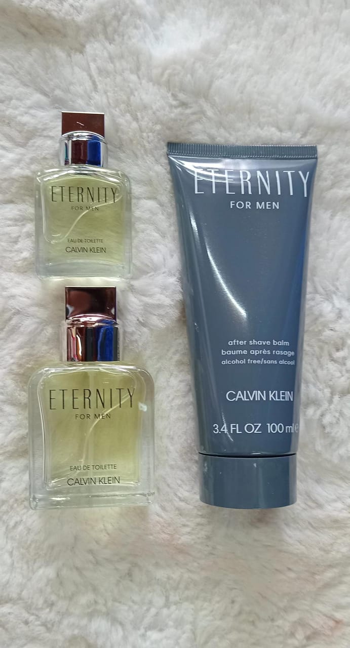 Calvin Klein Eternity Eau de toilette 30ml+15ml pour Hommes + Baume après rasage 100ml.