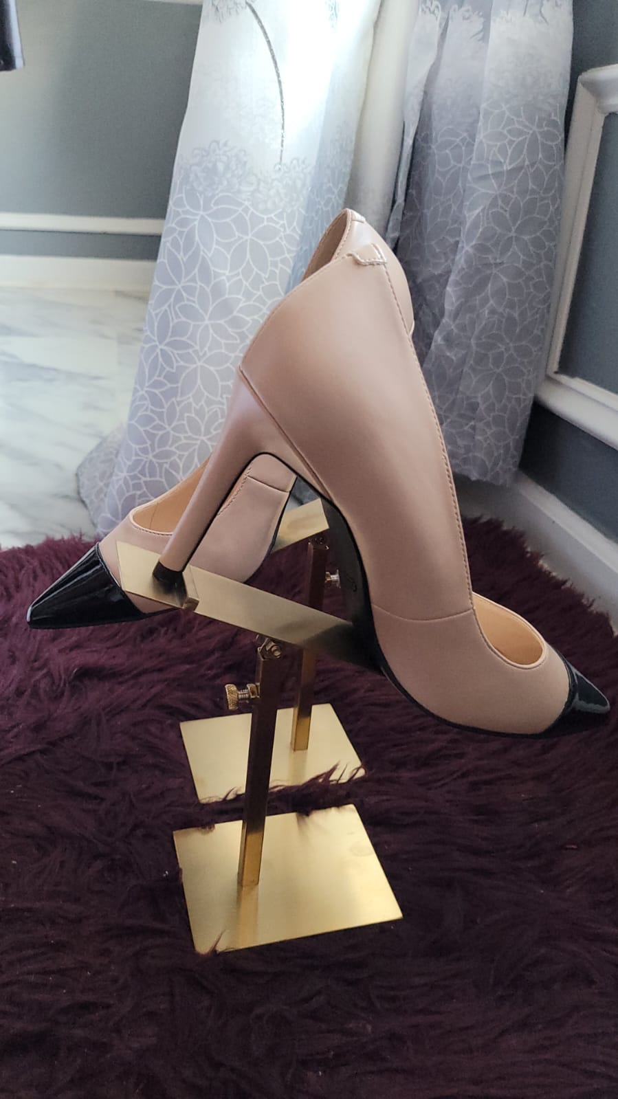 Escarpins Nine west 2 tons beige noirs