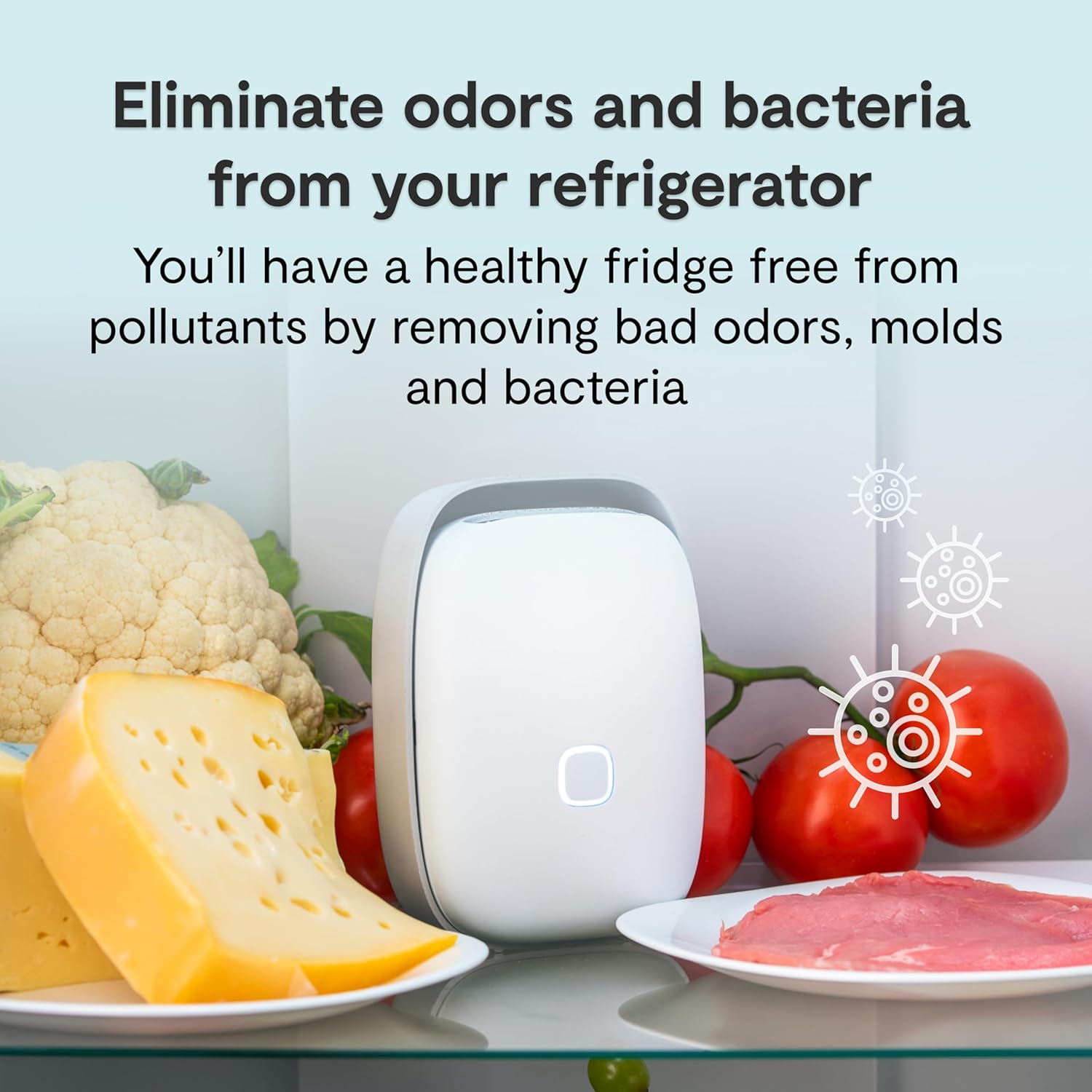 SHELFY Smart Refrigerator Device | Extends Food Freshness and Reduces Food Waste | Removes Bad Odors