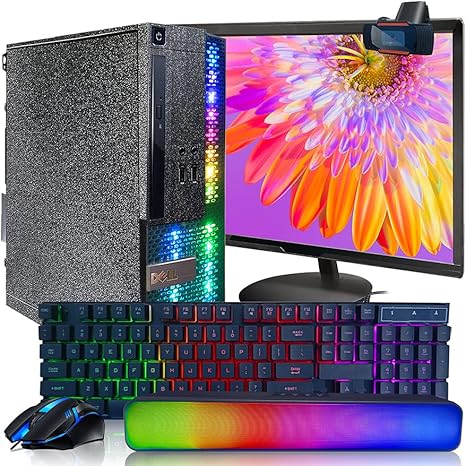 Customized PC Black Treasure Box RGB Dell Desktop Quad Core I5