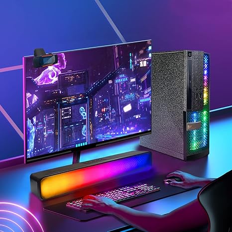 Customized PC Black Treasure Box RGB Dell Desktop Quad Core I5
