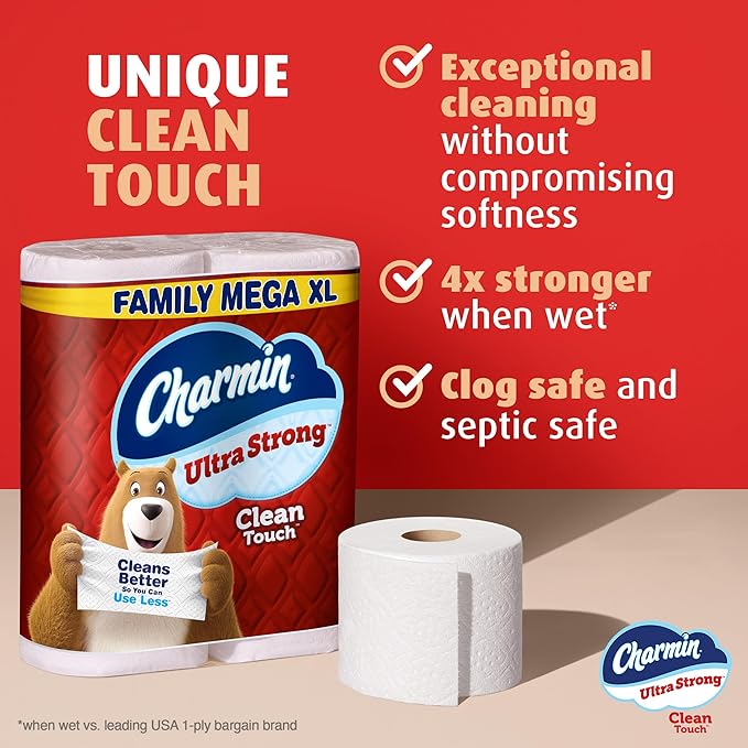 Charmin Ultra Strong Toilet Paper Family Mega XL 18 Pack