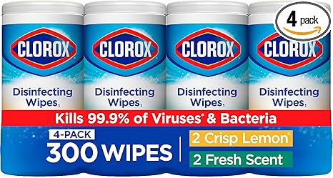 Clorox Disinfecting Wipes Value Pack, Bleach Free Cleaning Wipes, 75 Count Each, Pack of 4