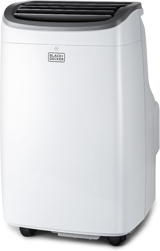 BLACK+DECKER 8,000 BTU Portable Air Conditioner for Rooms up to 350 Sq. with Remote Control, White