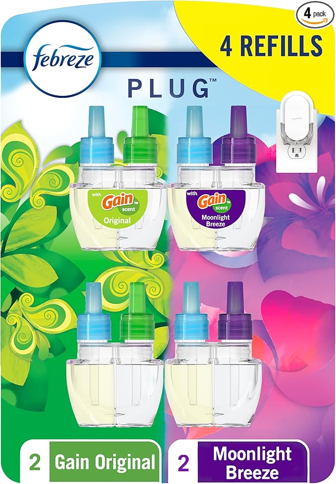 Febreze Plug Refills, Gain Original & Moonlight Breeze