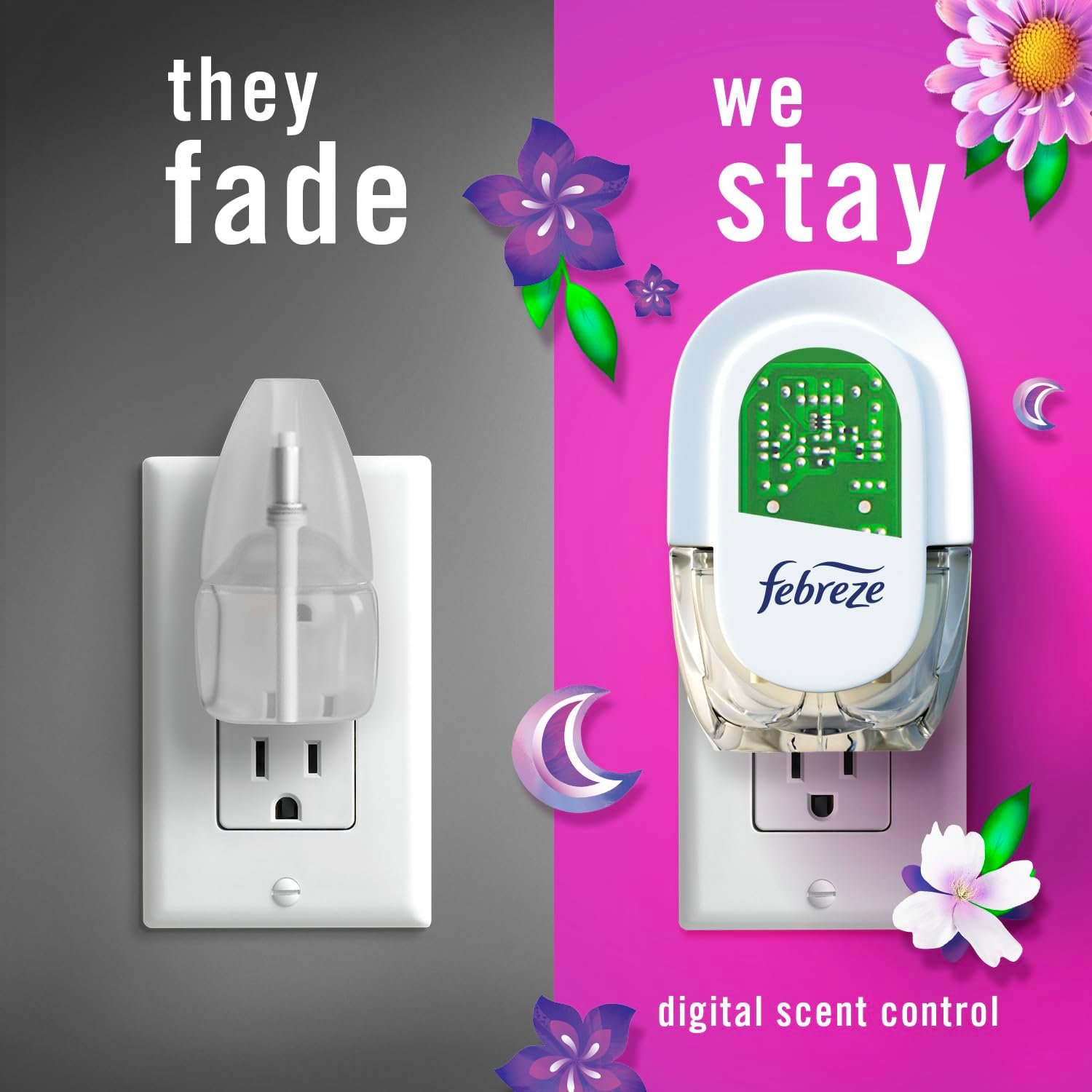 Febreze Plug Refills, Gain Original & Moonlight Breeze