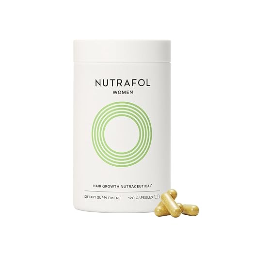 Nutrafol Women's Hair Growth Supplements, Ages 18-44, Clinically Proven for Visibly Thicker and Stronger Hair, Dairy-Free, Soy-Free, Dermatologist Recommended - 1 Month Supply