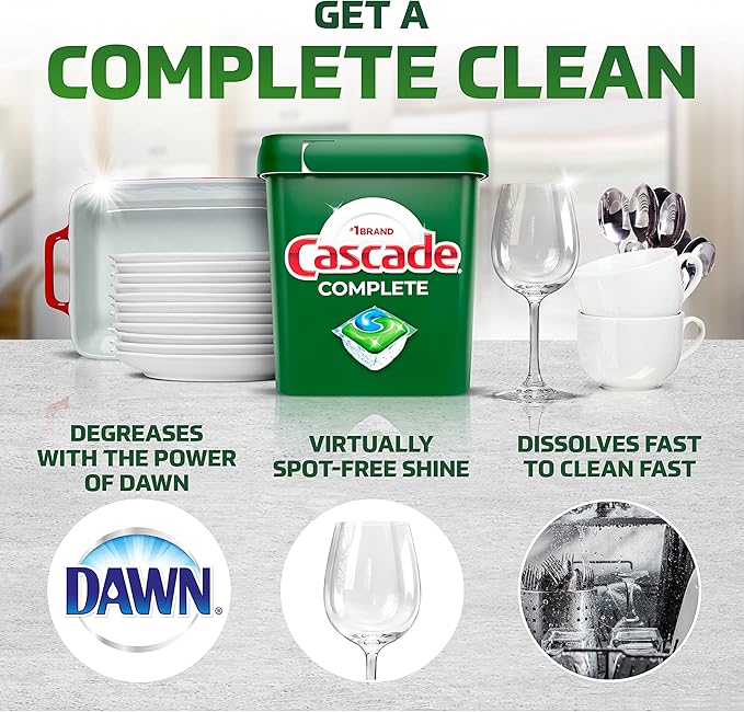 Cascade Complete Dishwasher Detergent Pods, Fresh Scent